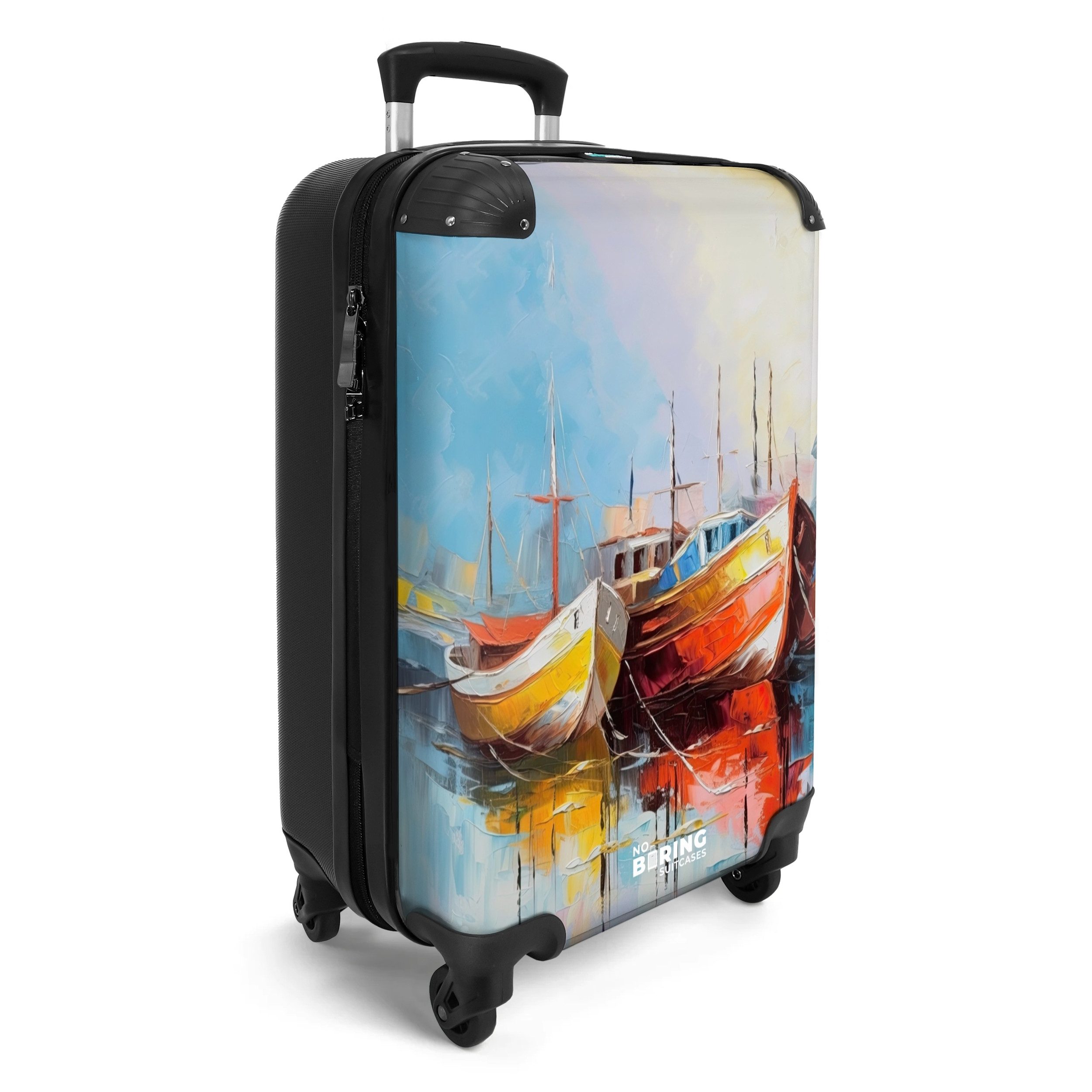 NoBoringSuitcases.com© Hartschalen-Trolley Boote - Kunst - günstig online kaufen