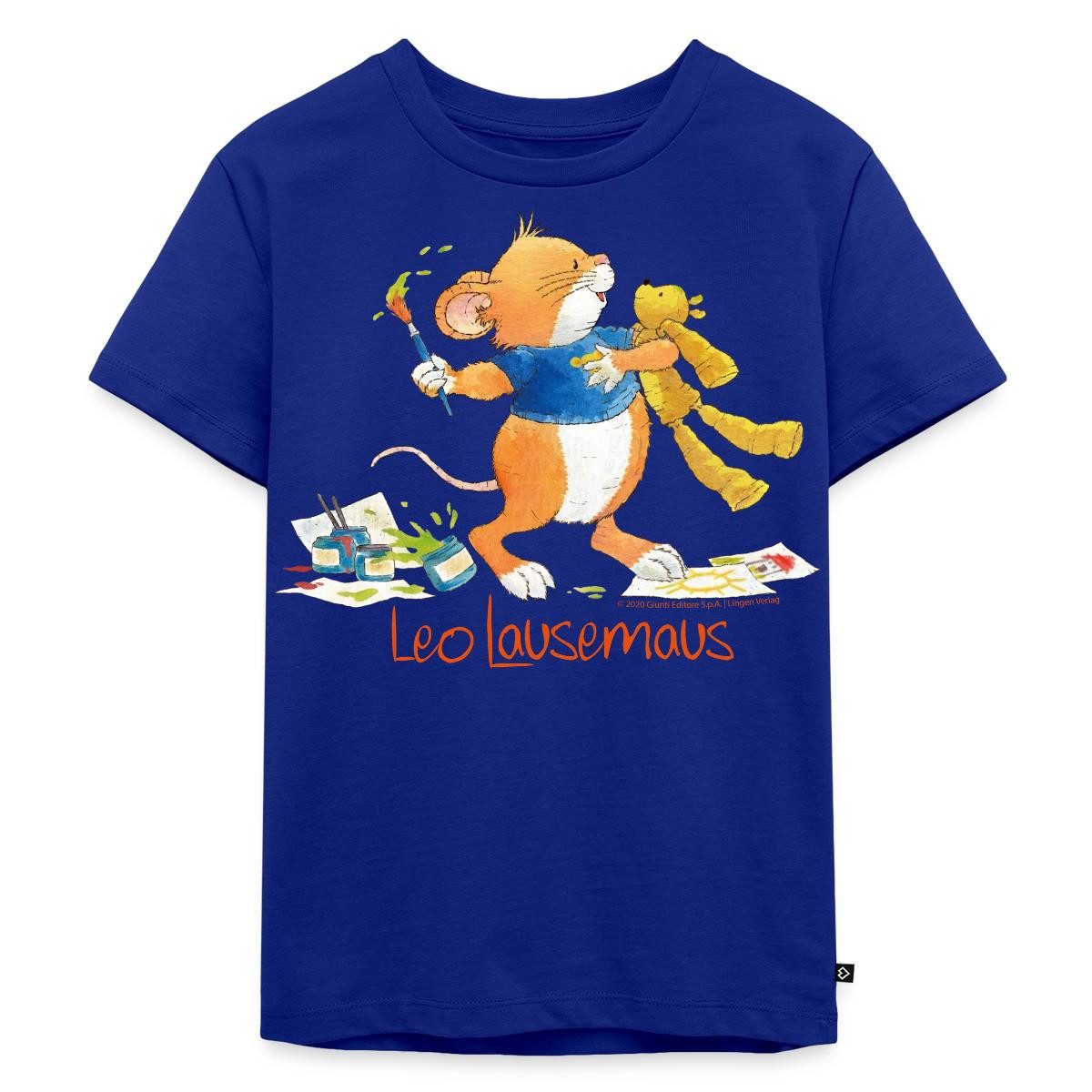 T-Shirt Leo Lausemaus Malen mit Teddy Kinder Premium T-Shirt