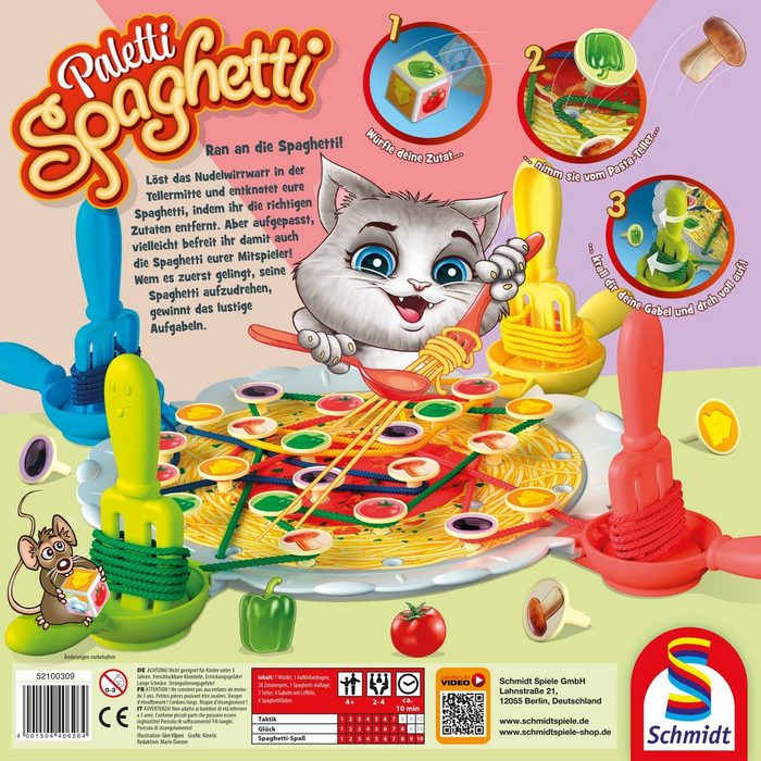 Schmidt Spiele Spiel Kinderspiel Paletti Spaghetti JN8657
