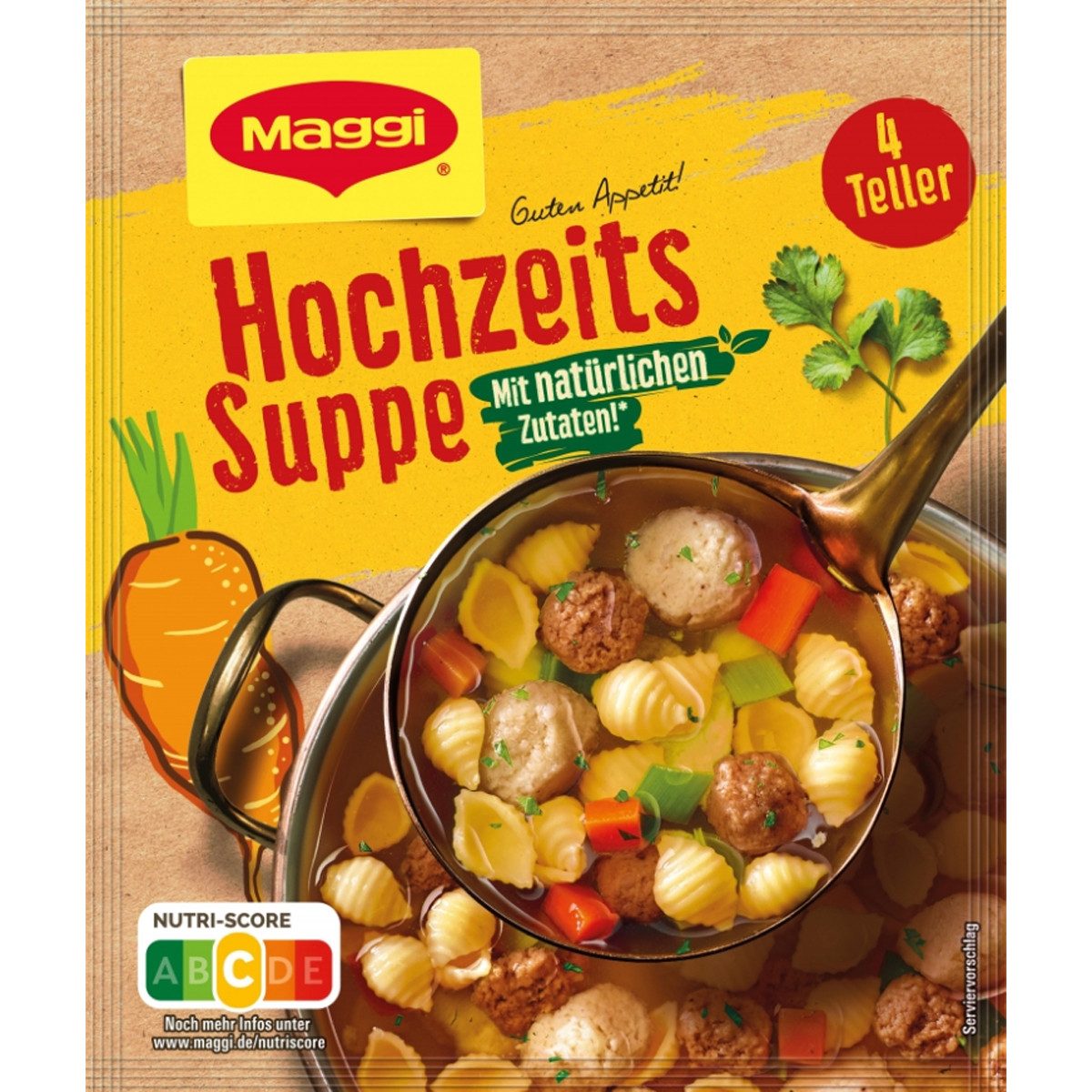 MAGGI Fertiggericht, Maggi Guten Appetit Hochzeits Suppe mit natürlichen Zutaten 55g