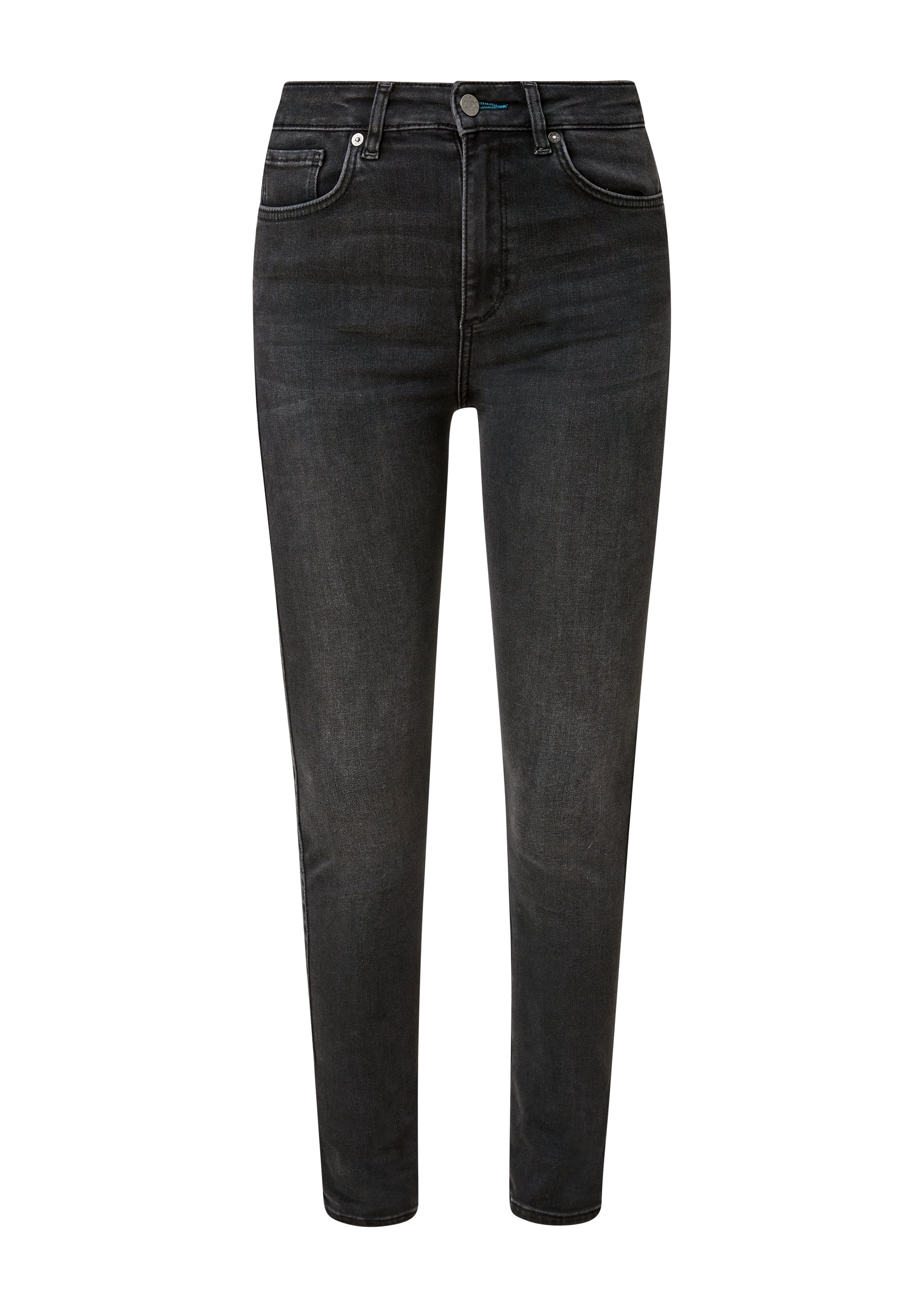 Damen Jeans s.Oliver 7/8-Jeans Super Skinny: High Waist-Jeans Waschung