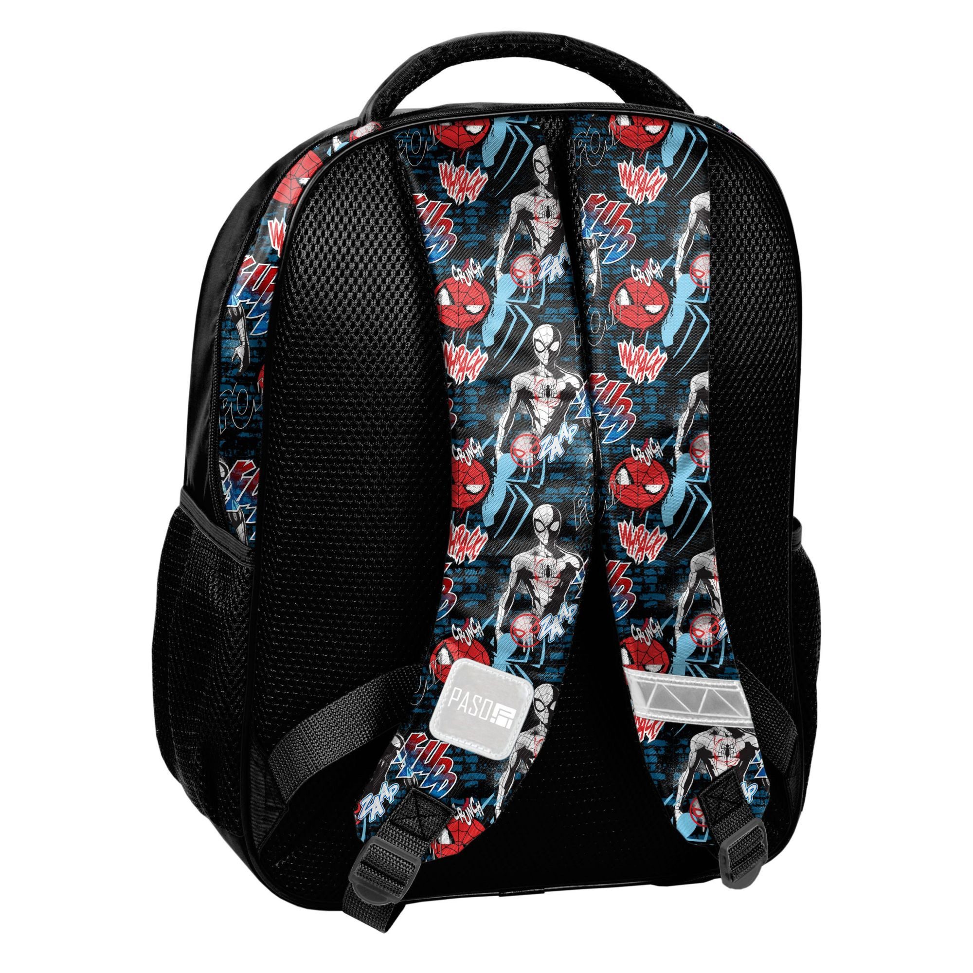 PASO Schulranzen Kinderrucksack/Schulranzen 38 x 28 x 15 cm - Spider-Man - Schwarz