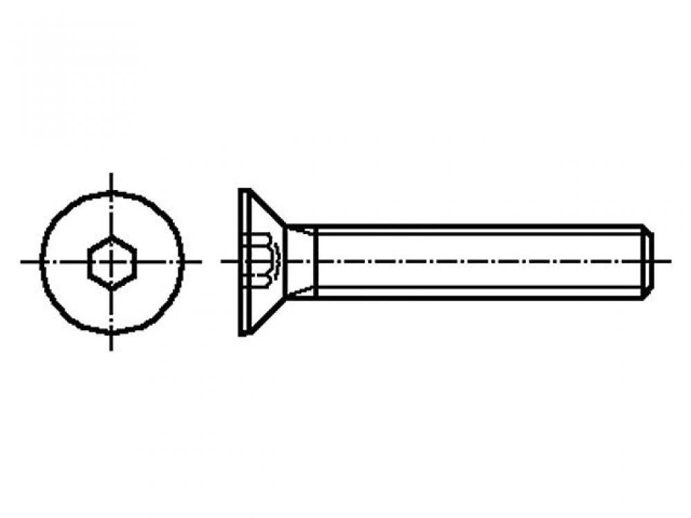 Schraube Schraube, M3x16, Senkkopf, geschwärzt, Innensechskant, Stahl