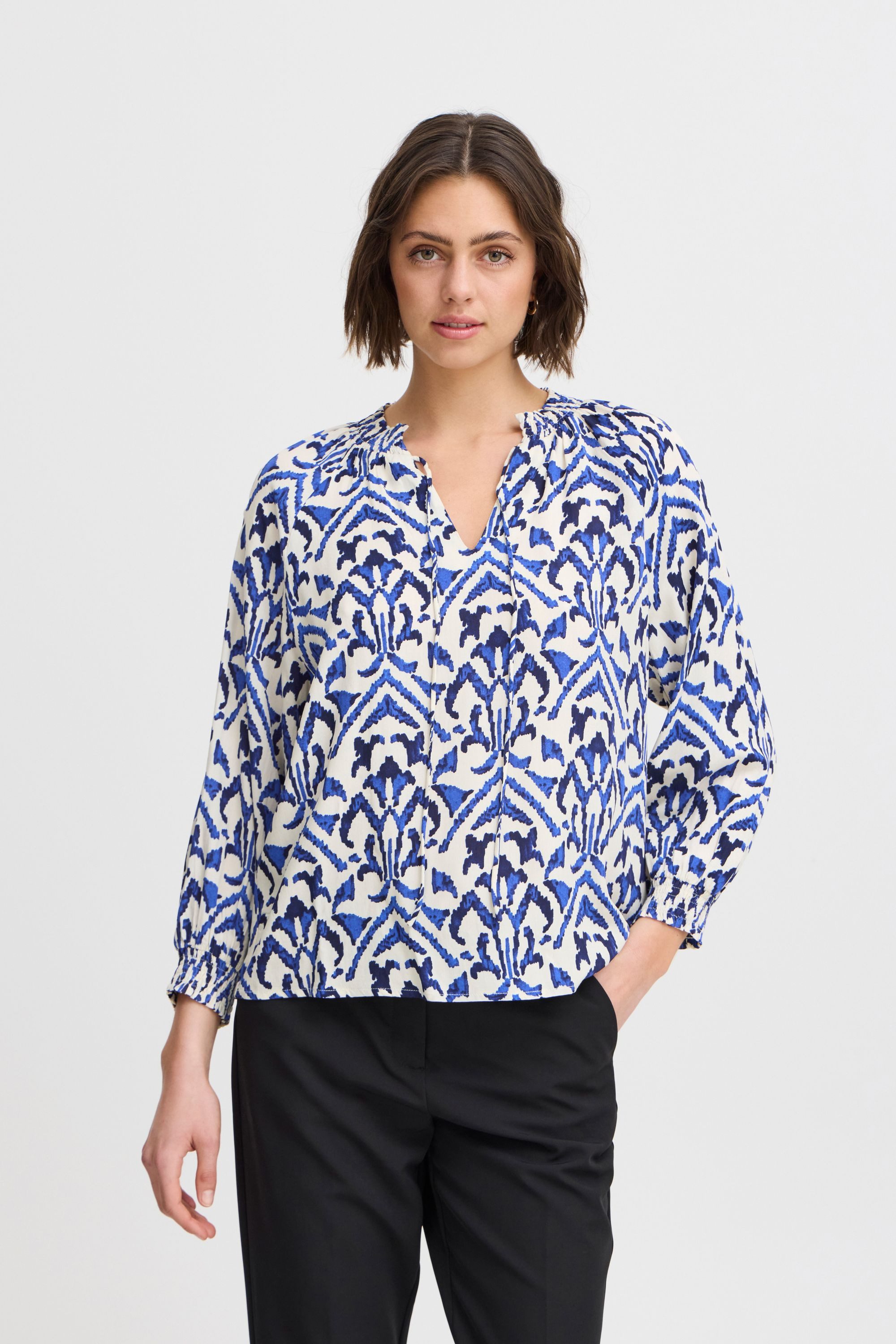 Ichi Kurzarmbluse IXSAMSINA MS Modische Bluse günstig online kaufen