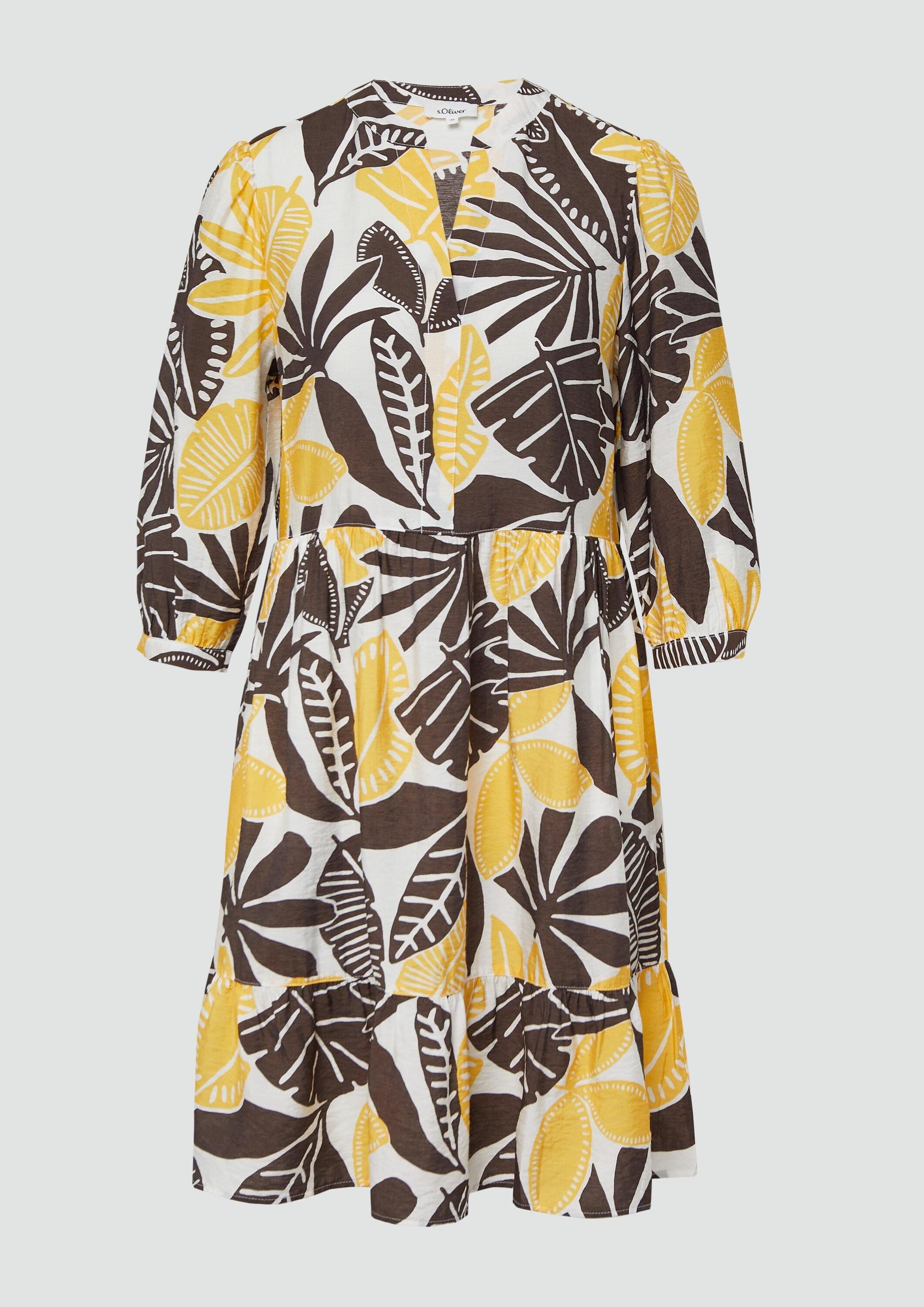 s.Oliver Minikleid Kleid Strukturiertes Kleid aus Viskosemix mit Eingrifftaschen