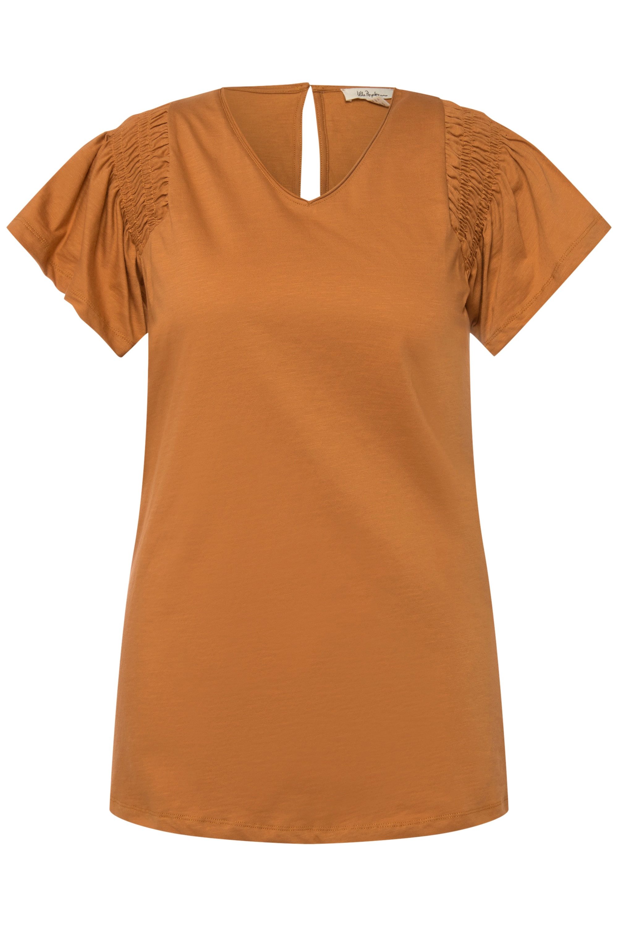 Ulla Popken Longshirt T-Shirt A-Linie V-Ausschnitt günstig online kaufen