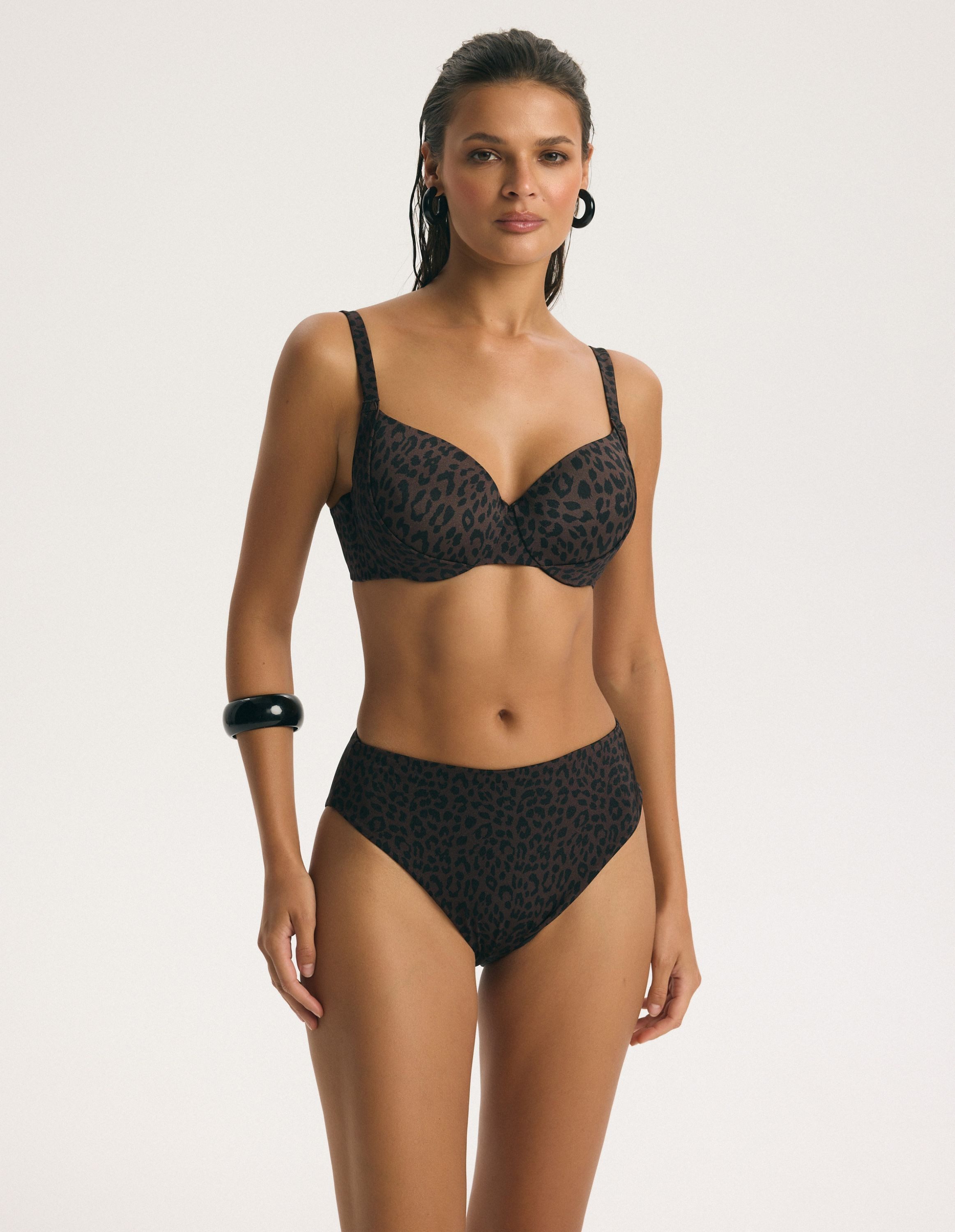 ESOTIQ Bikini-Hose Bikini High Leg BASE, Animal Print (1-St)