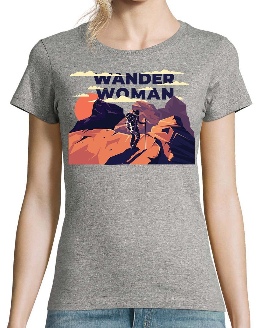 Youth Designz T-Shirt Wander Woman Mit Grau modischem Damen Print T-Shirt