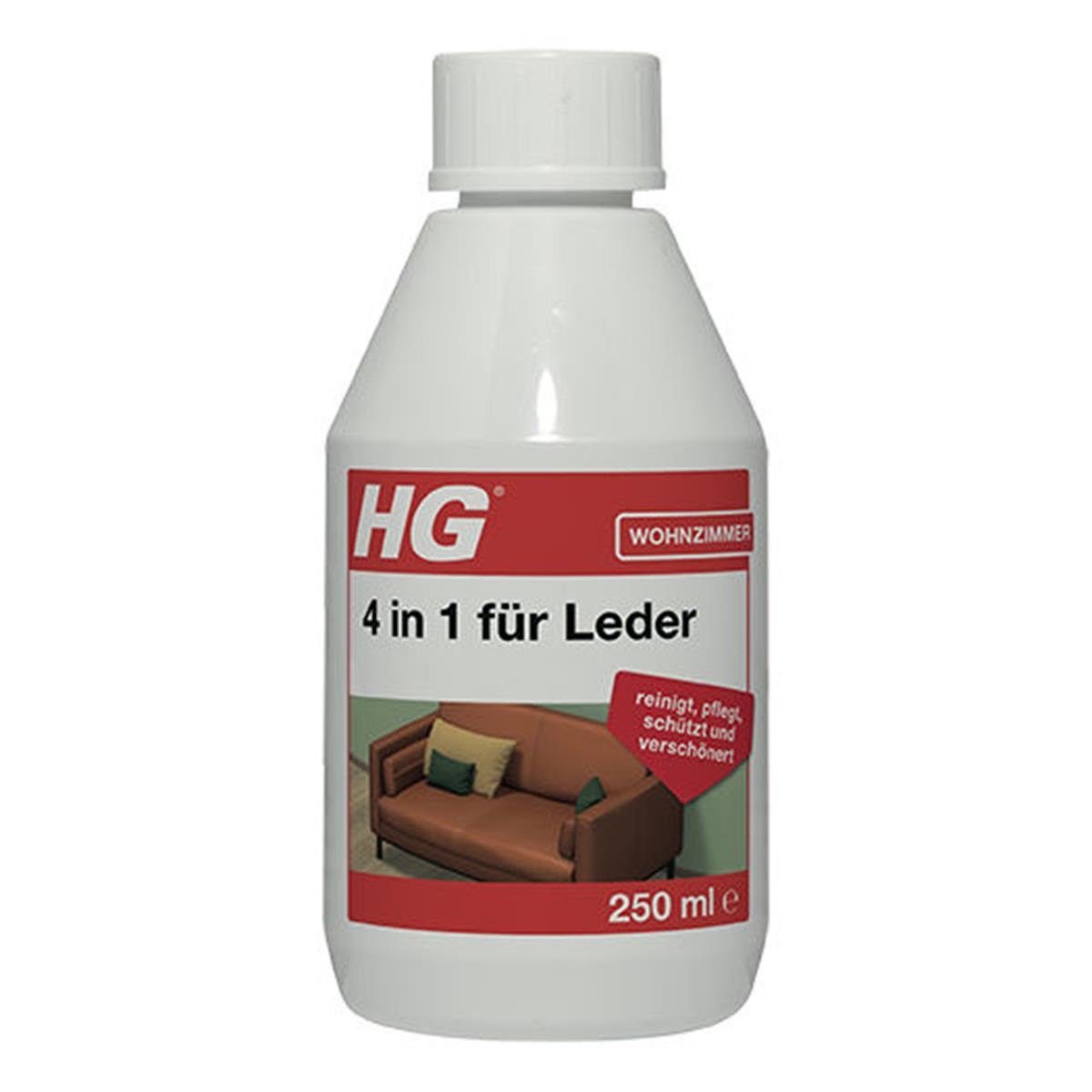 HG HG 4 in 1 für Leder 250ml (1er Pack) Spezialwaschmittel