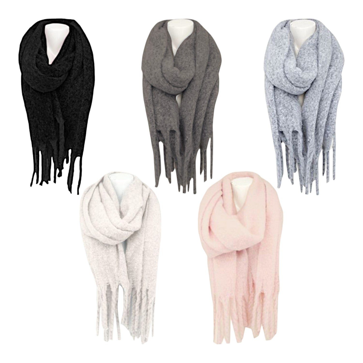 VewoTex Schal Winter Damen Schal » Winterschal Dread Style » Winterfarben, günstig online kaufen