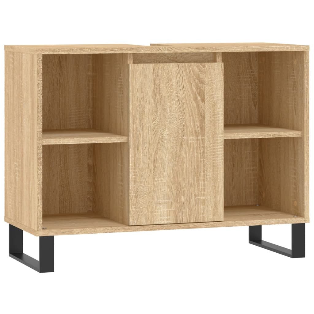 vidaXL Badkommode, Badschrank Sonoma-Eiche 80x33x60 cm Holzwerkstoff