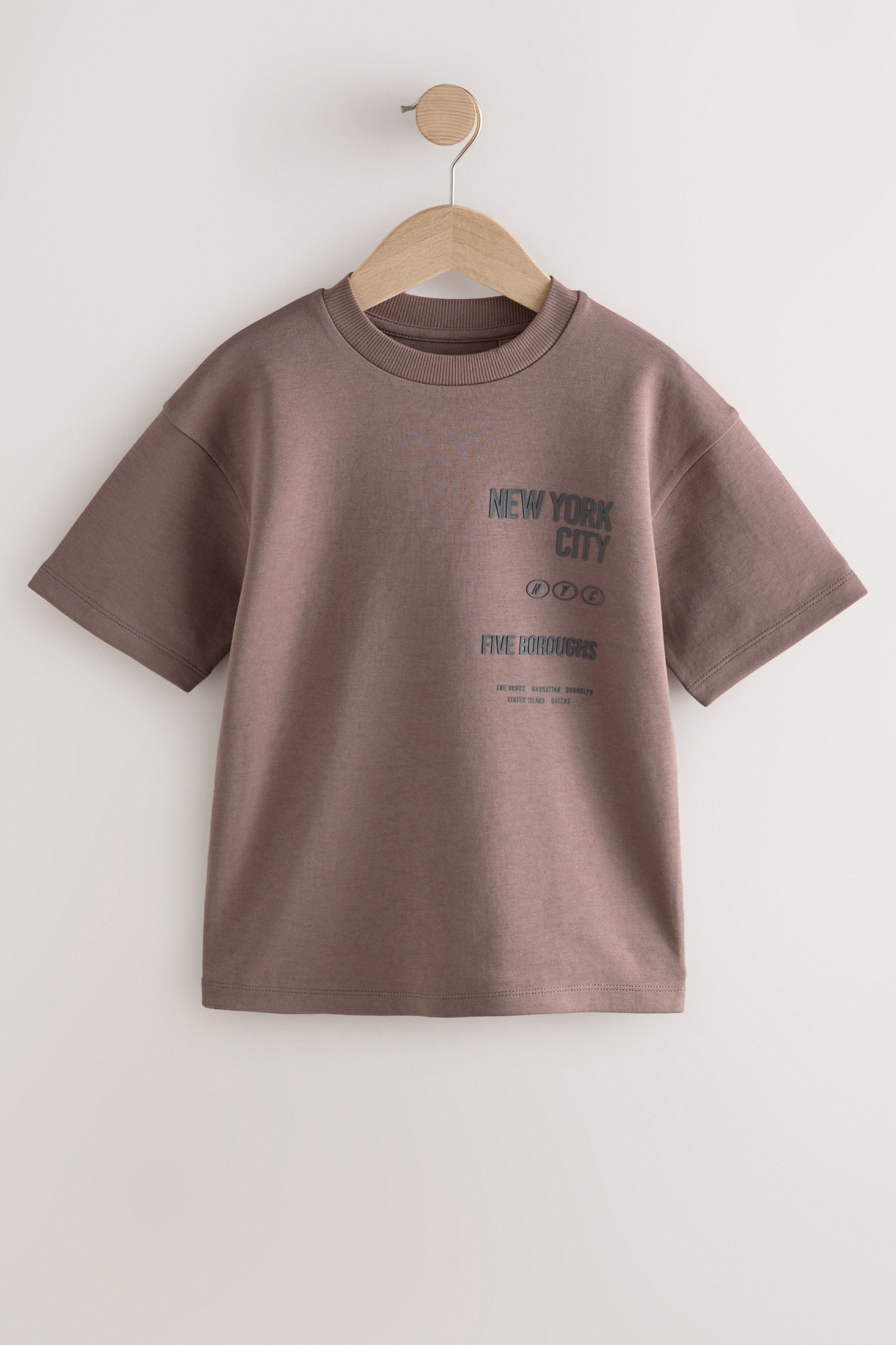 Next Print-Shirt Kurzarm-T-Shirt aus schwerem Material mit Grafik (1-tlg)