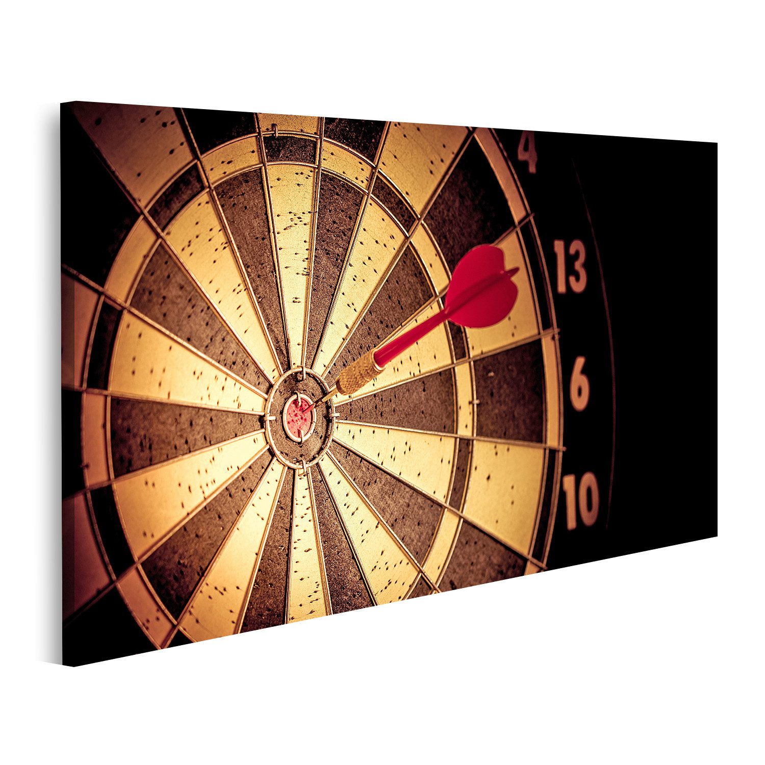 islandburner Leinwandbild Roter Dart Dartscheibe Vintage Effekt Filter Bilder