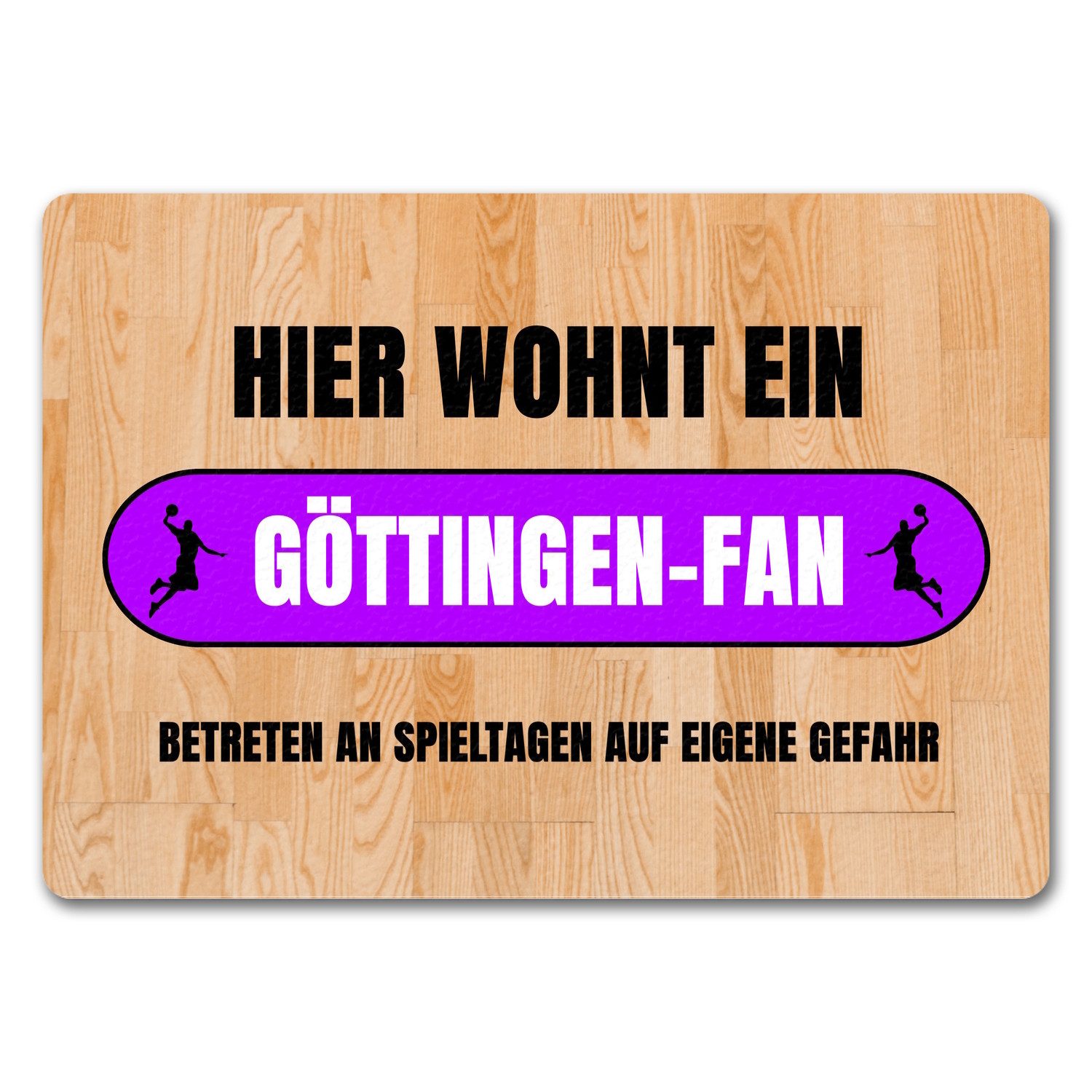 Fußmatte Hier wohnt ein Göttingen Fan Fußmatte in 35x50 cm ohne Rand mit Motiv