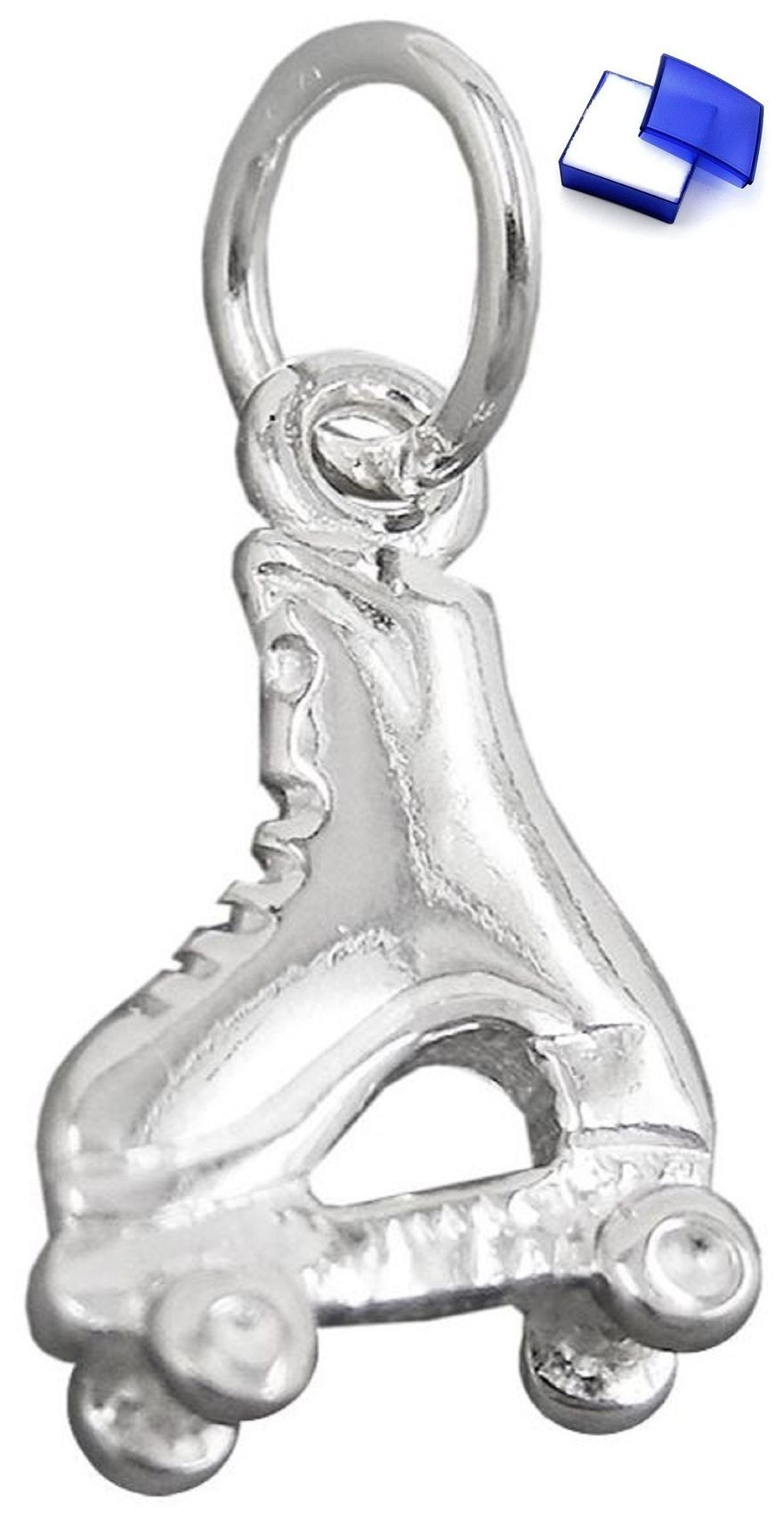 Kettenanhänger Anhänger Skater Schuh 925 Silber 13 x 9 mm kleine Schmuckbox