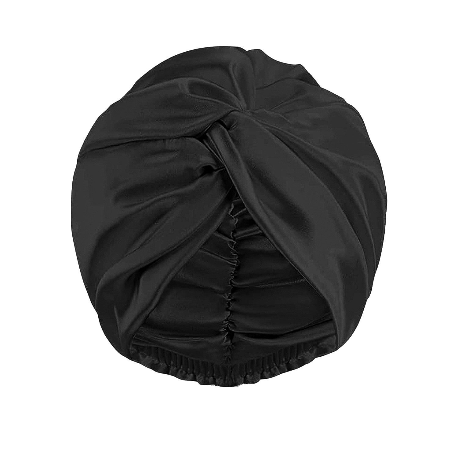 Duschhaube Haarhaube aus Seidensatin für schlafende Frauen, doppellagig