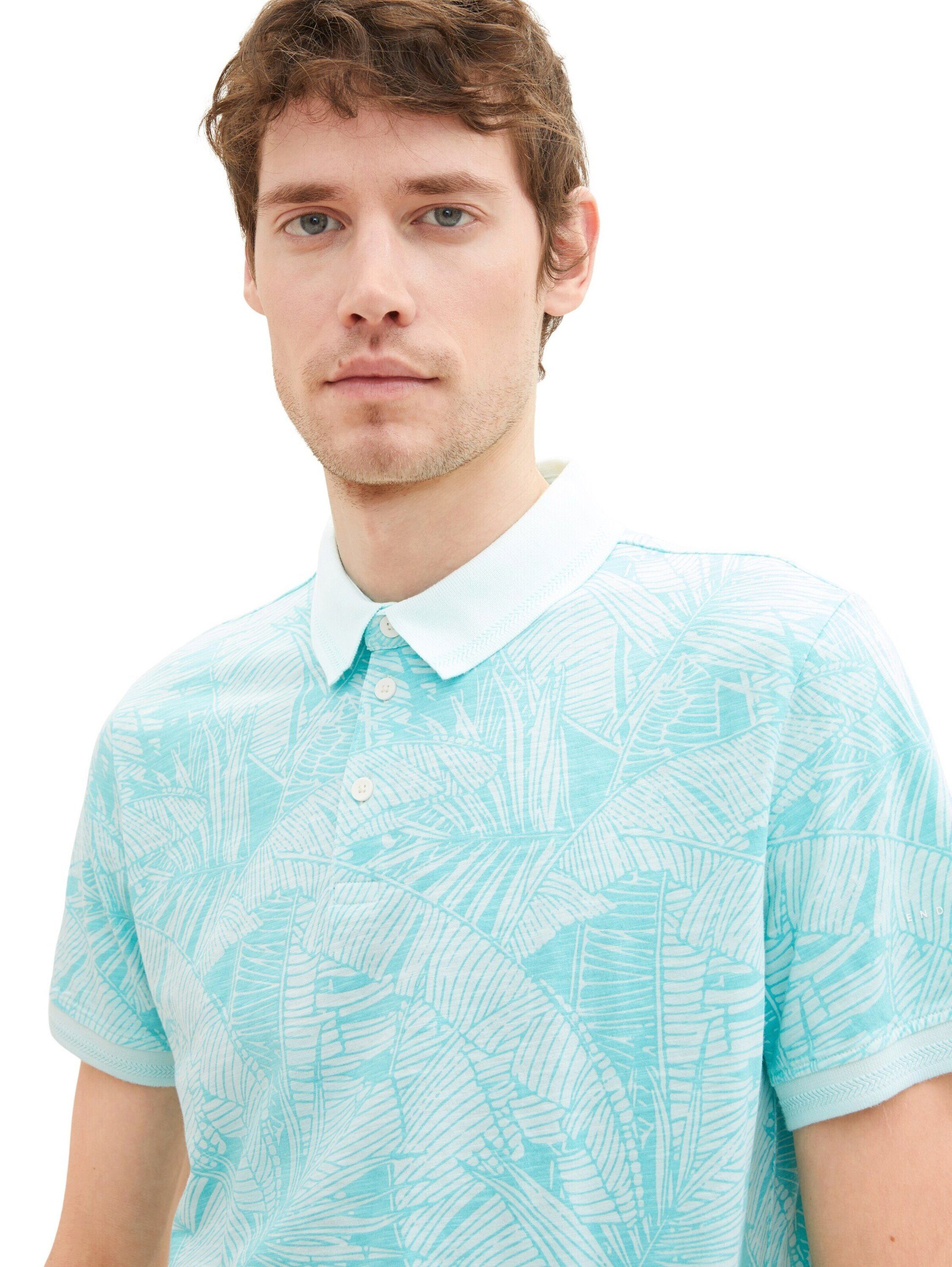 TOM TAILOR T-Shirt (1-tlg) tonal turquoise