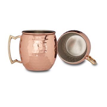 relaxdays Becher 8 x Moscow Mule Becher, Edelstahl