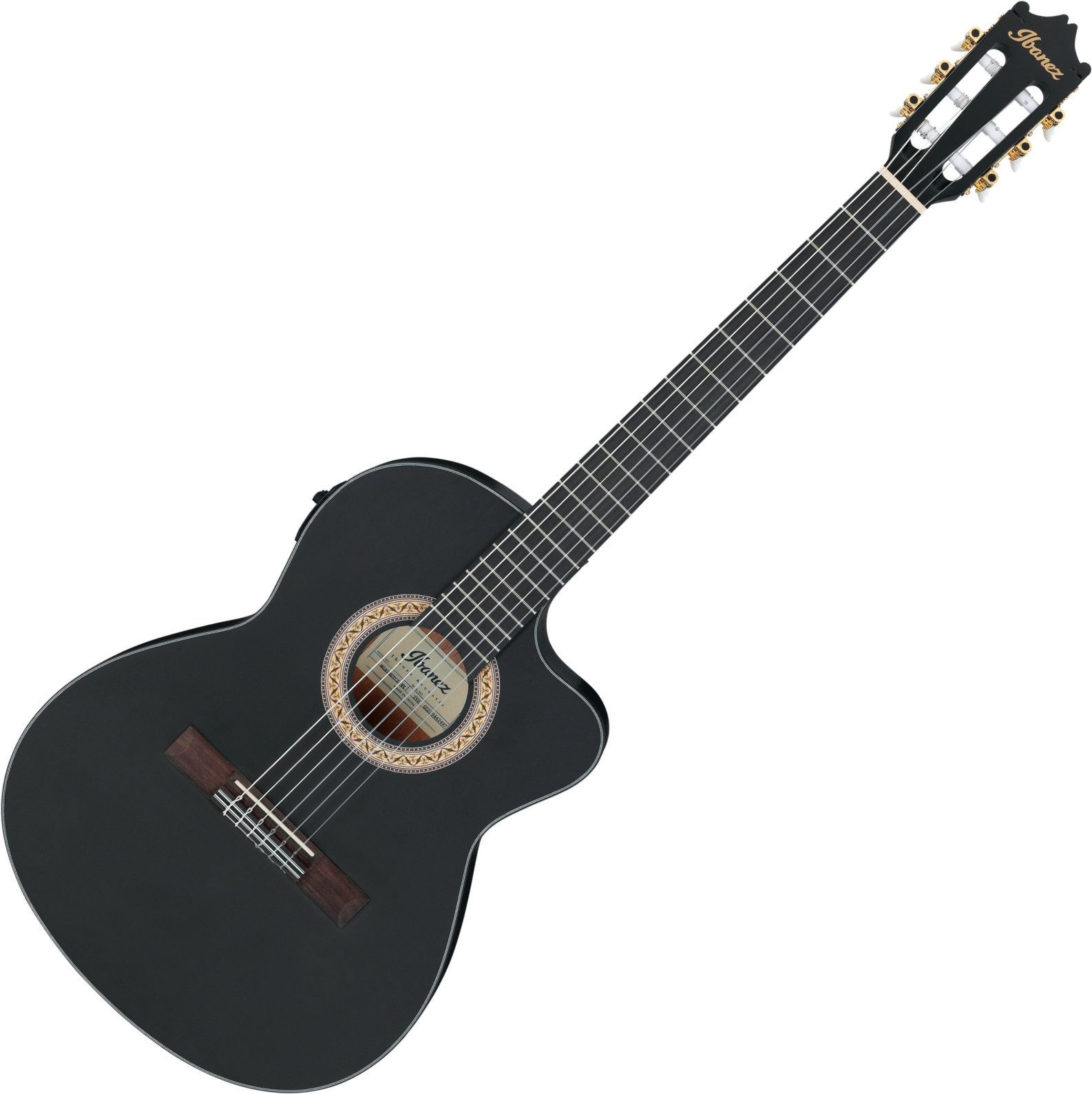 Ibanez Konzertgitarre GA5MHTCE-WK Thinline Weathered Black, 4/4, 4/4 Thinline-Konzertgitarre mit Tonabnehmer und Cutaway