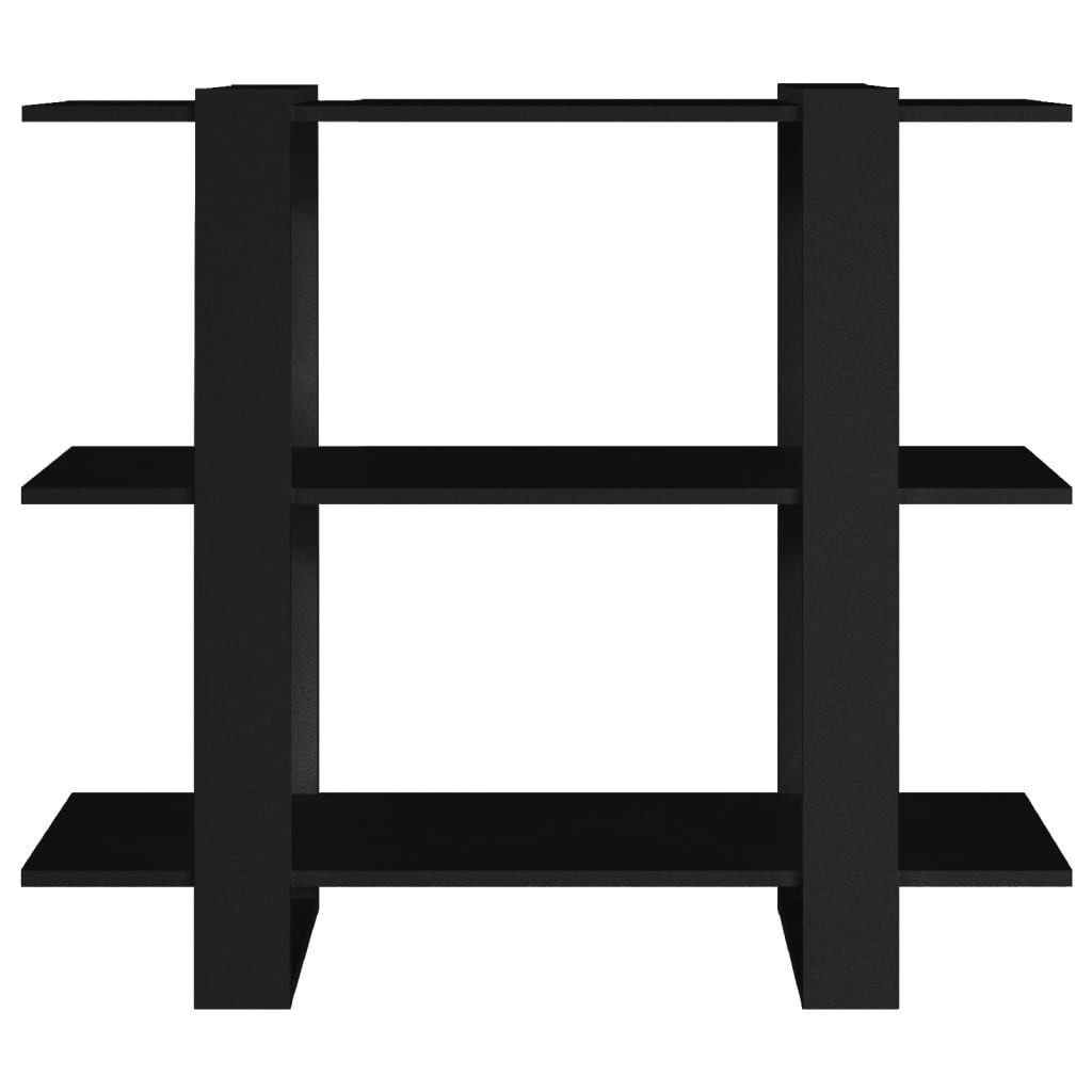 vidaXL Bücherregal Bücherregal/Raumteiler Schwarz 100x30x87 cm, günstig online kaufen