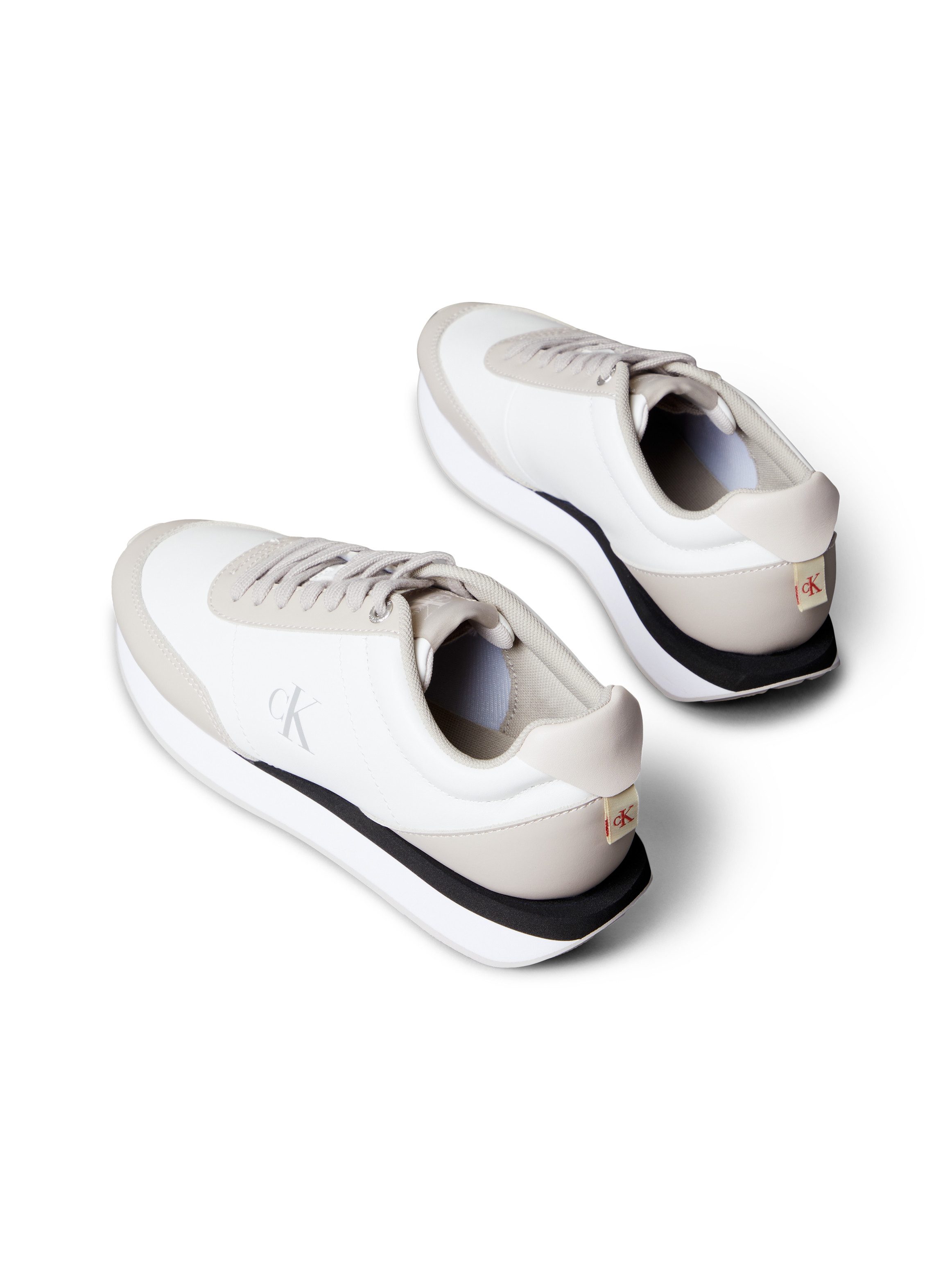 Calvin Klein Jeans RETRO RUNNER LACE UP LTH MG Sneaker Schnürschuh, Halbschuh, Freizeitschuh mit gepolstertem Schaftrand