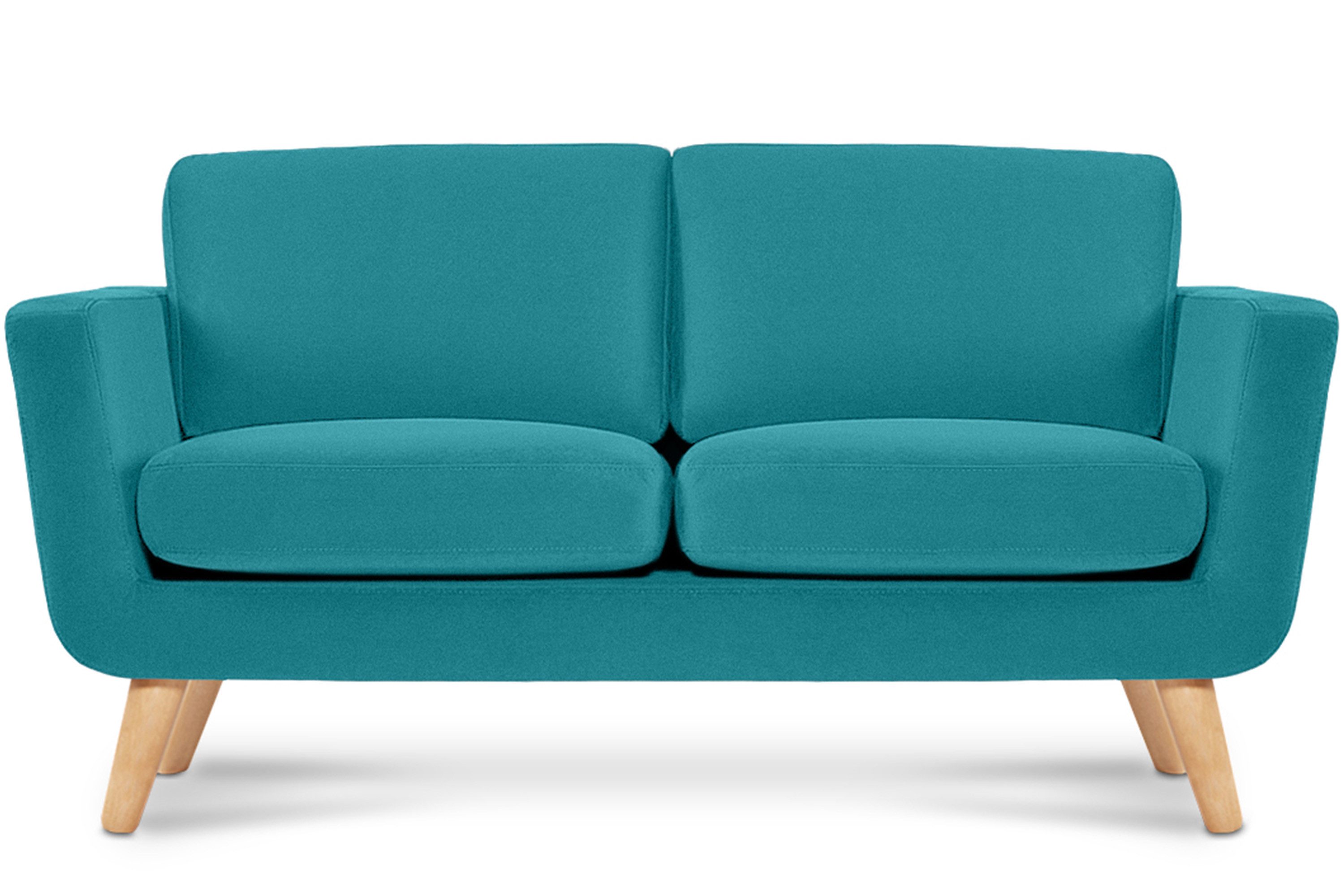 KONSIMO® 2-Sitzer TAGIO Sofa, hergestellt in der EU, 5 Jahre Garantie, Scandi-Stil, mit Armlehnen, Gestell aus Massivholz