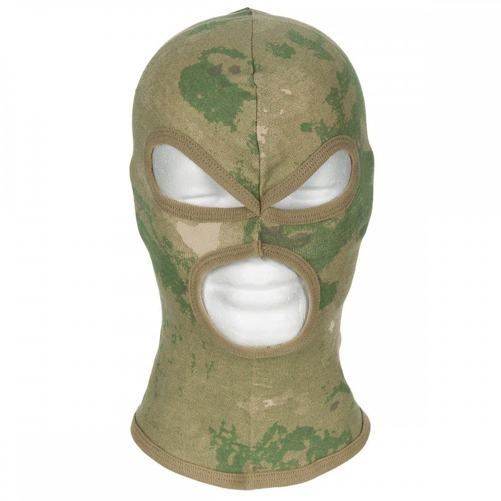 % Balaclava, 100 HDT - dünn, (Packung) 3-Loch, Baumw. Schlupfmütze MFH camo dünn FG,