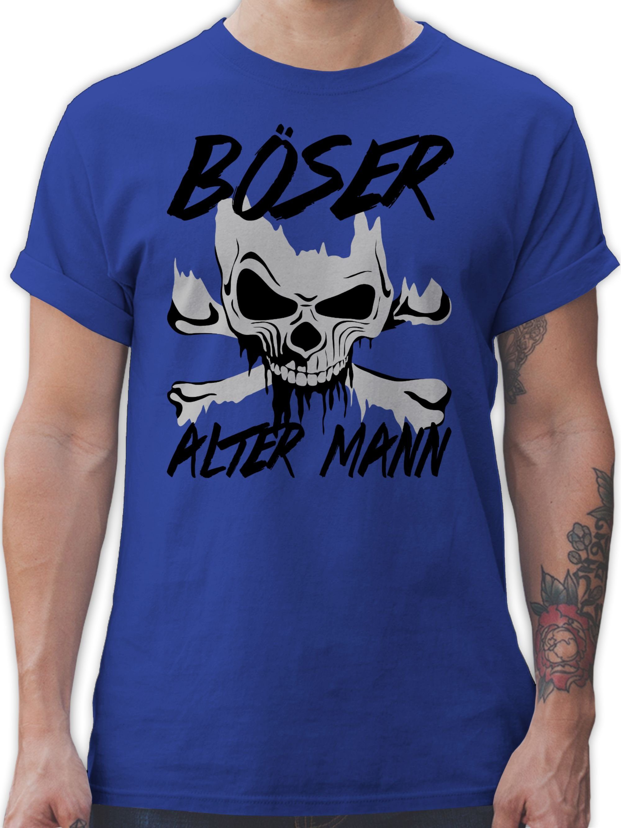 & geschenk tshirt Herren t-schirt grau herren - - Totenkopf sprüche - männer 3 Böser Piraten alte Shirtracer - Premium alter T-Shirt - Mann T-Shirt skull Royalblau