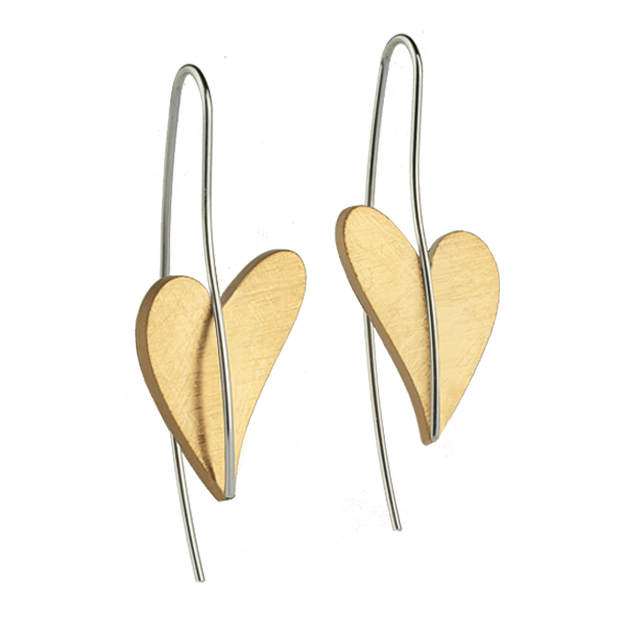 Ernstes Design Paar Серьги Серьги Herzen Edelstahl goldfarben E242