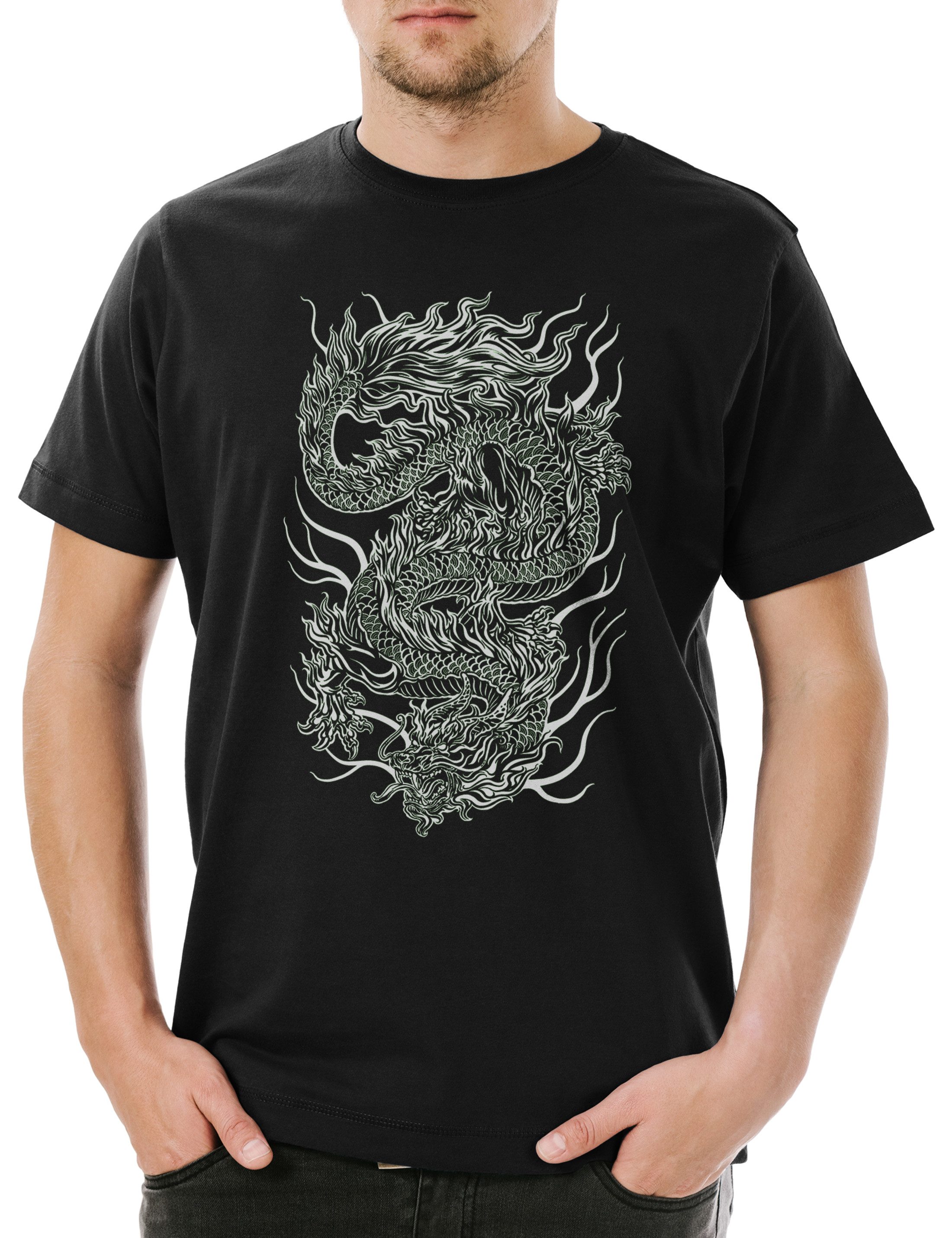 Urban Backwoods Print-Shirt Chinese Tattoo Dragon günstig online kaufen