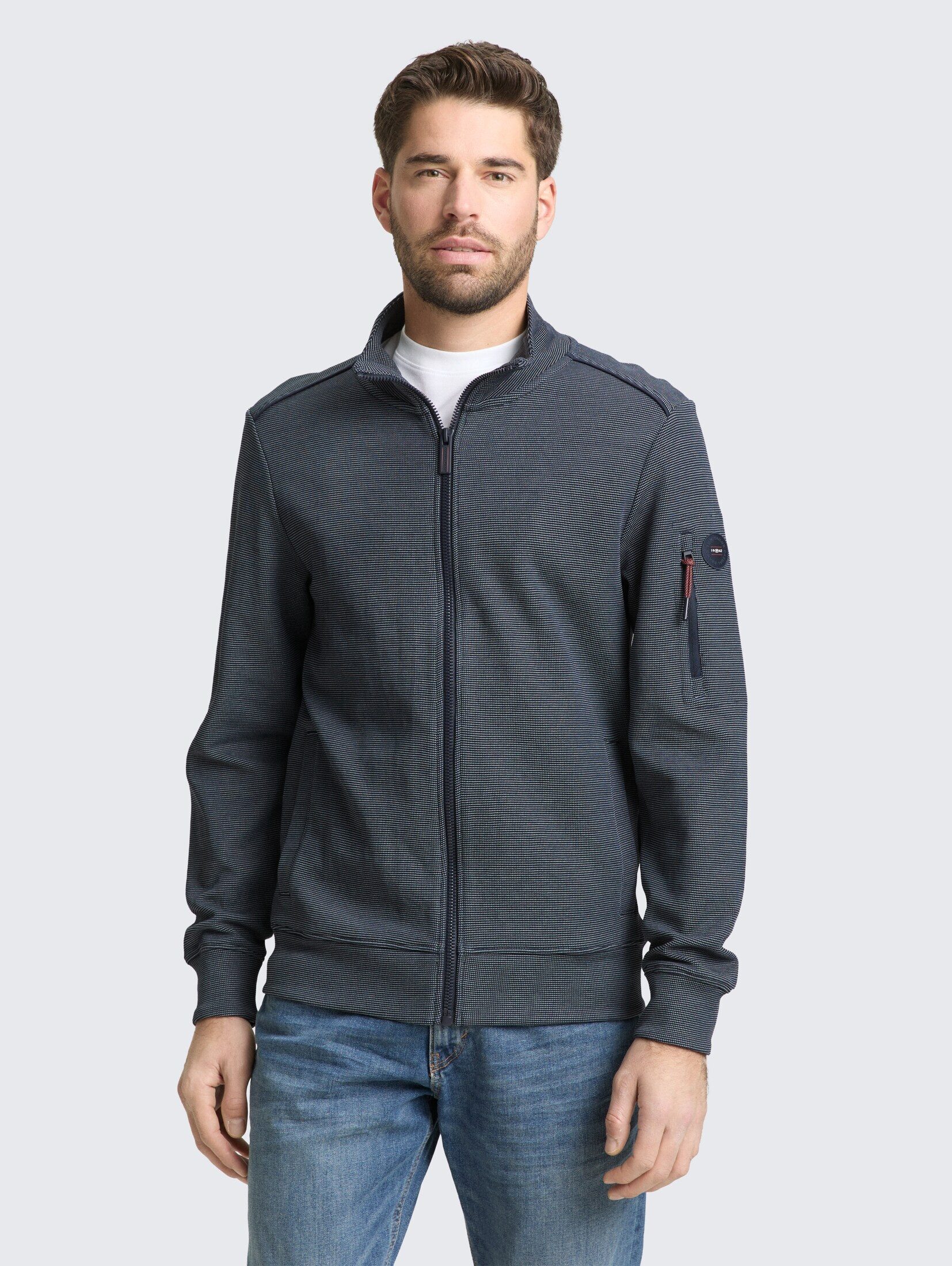 TOM TAILOR Sweatjacke Strick & Sweatshirts Sweatjacke mit Stehkragen günstig online kaufen