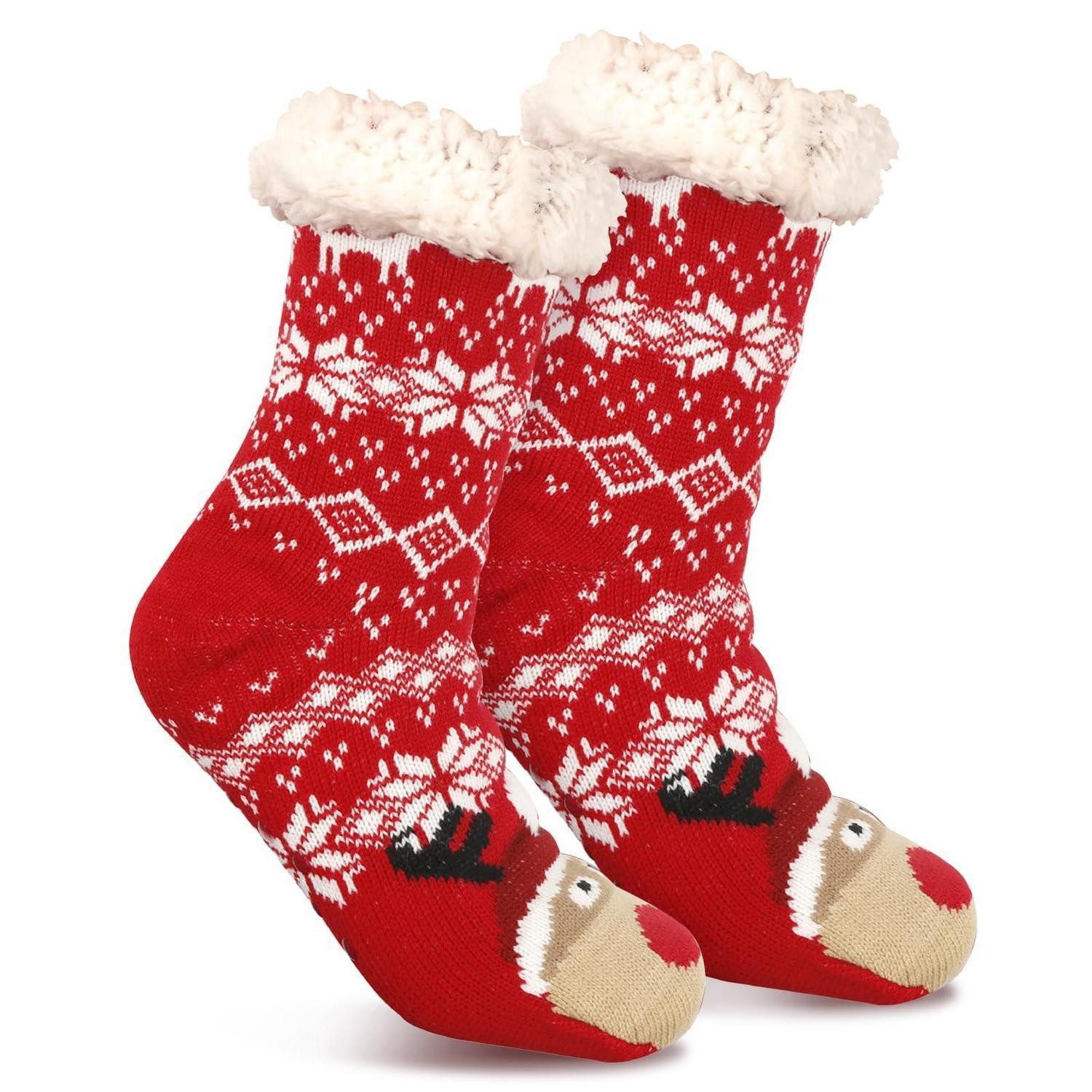 LuxusKollektion Kuschelsocken Damen Weihnachtssocken Kuschel Einheitsgröße warm