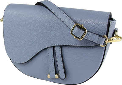 Toscanto Schultertasche Toscanto Tasche hellblau Schultertasche, (Schultertasche), Damen Schultertasche, Umhängetasche Leder, hellblau, Größe ca. 22cm