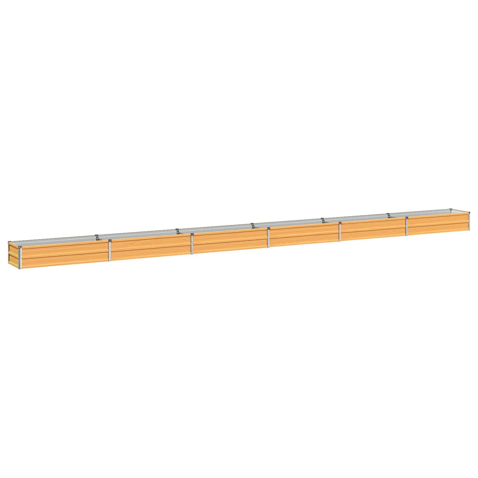 vidaXL Hochbeet Hochbeet im Garten Natur 600 x 40 x 24 cm kaltgewalzter Stahl (1 St)