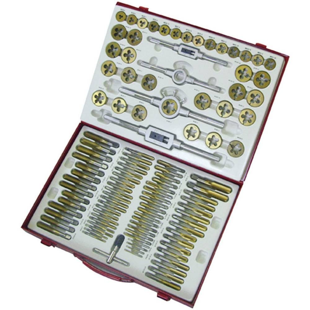 Holzmann Gewindeschneider 110tlg. TIN Gewindebohrer & Schneideisen metrisch H070300003