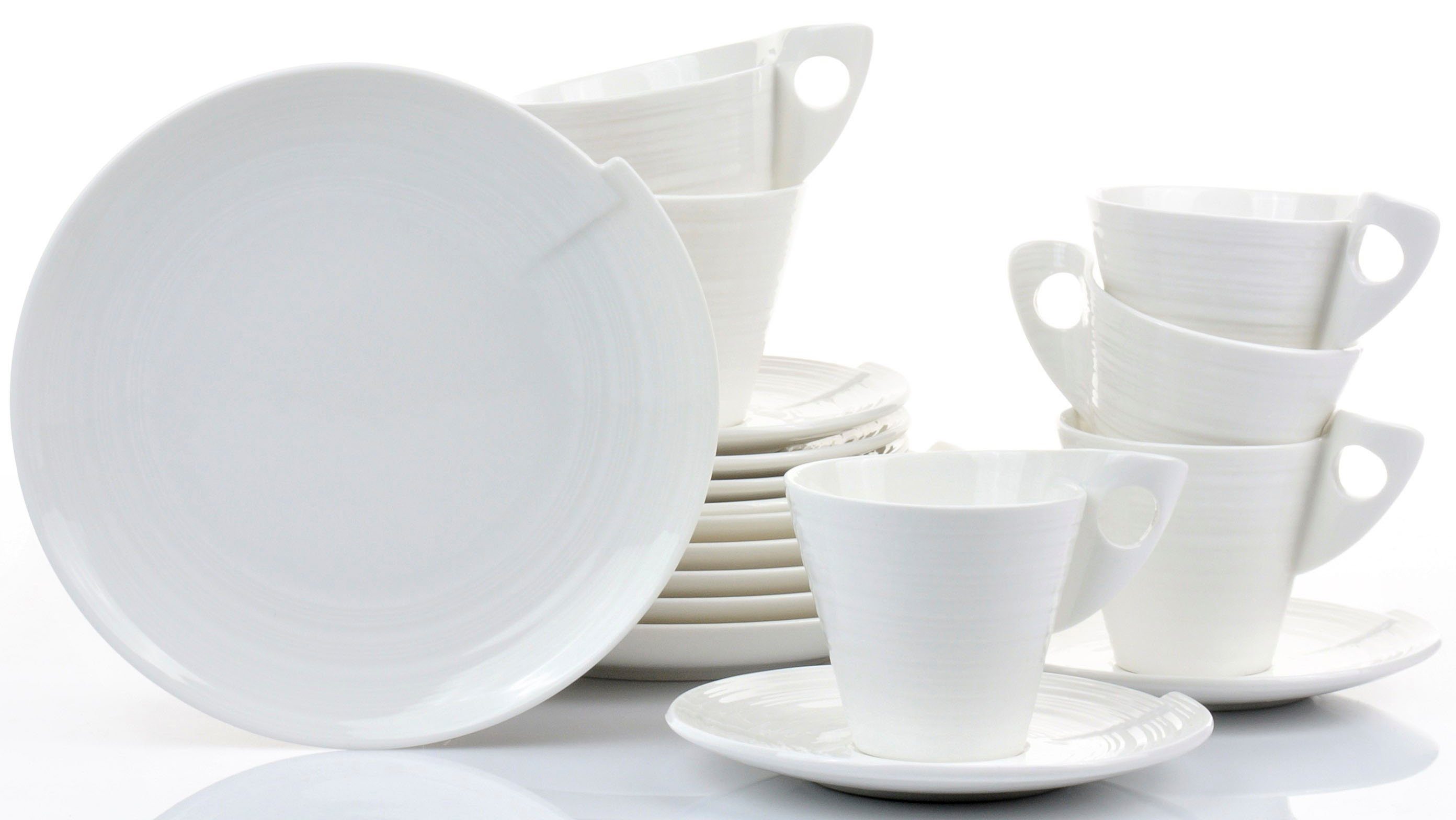 Retsch Arzberg Kaffeeservice Geschirr-Set, Service Julie (18-tlg), 6 Personen, Porzellan, Made in Germany, 18 Teile, für 6 Personen