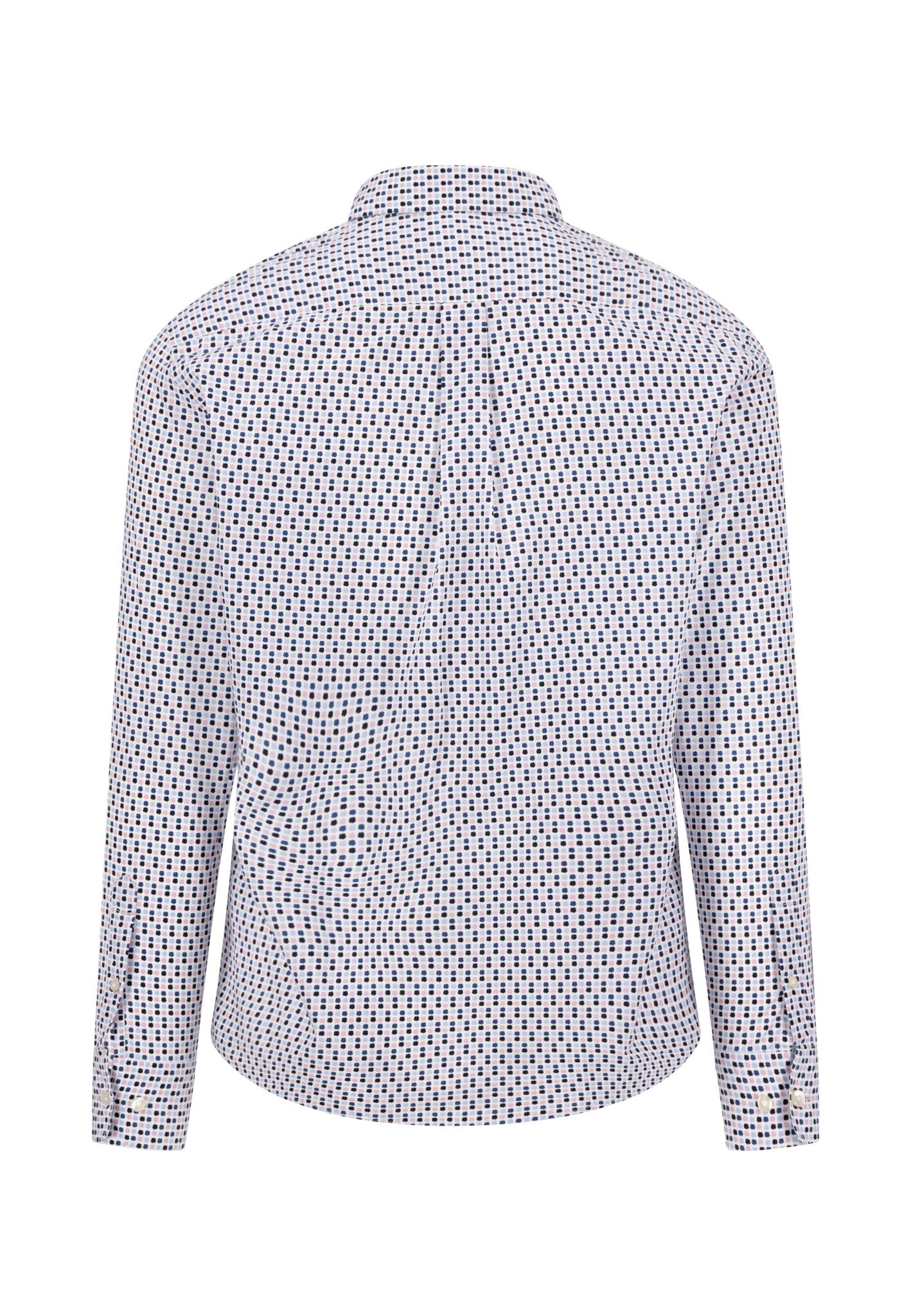 FYNCH-HATTON Langarmhemd normale Passform, aus reiner Baumwolle, mit Minimalmuster