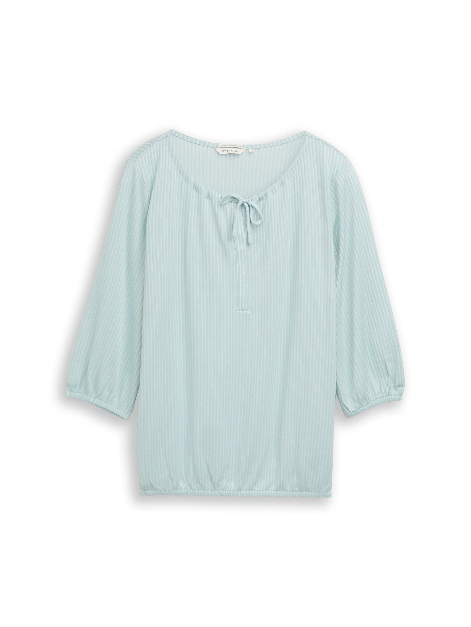 TOM TAILOR PLUS 3/4-Arm-Shirt T-Shirt Plus Size - Bluse mit Streifenmuster günstig online kaufen