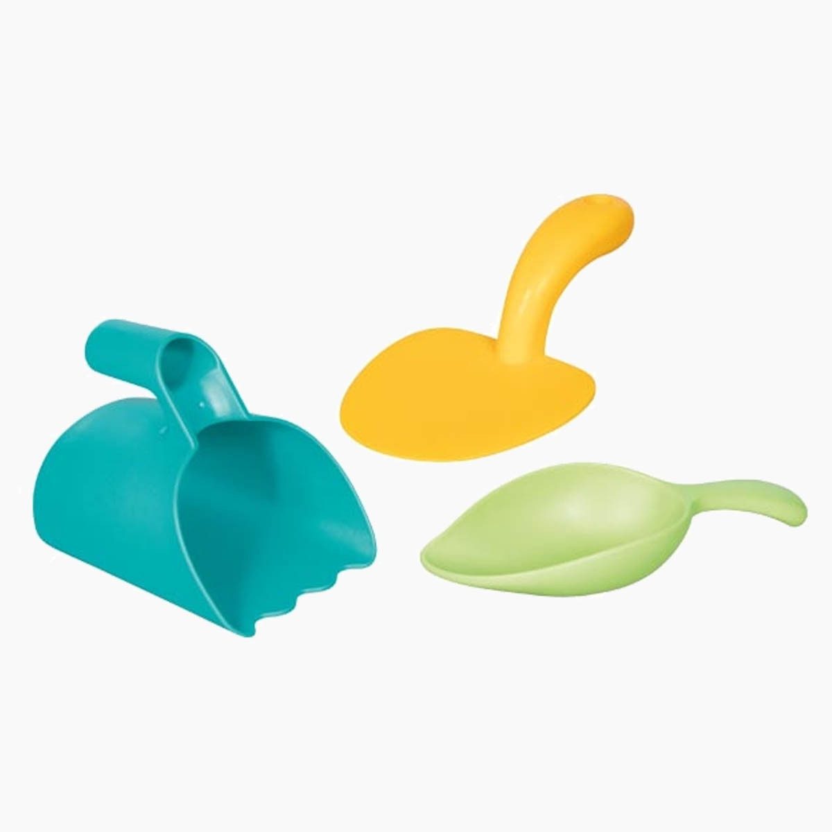 goki Kinder-Handschaufel Sandschaufeln, 3fach sortiert, (set, 3-tlg., 3 teilr), Qualitäts Spielzeug aus biobasiertem Kunststoff