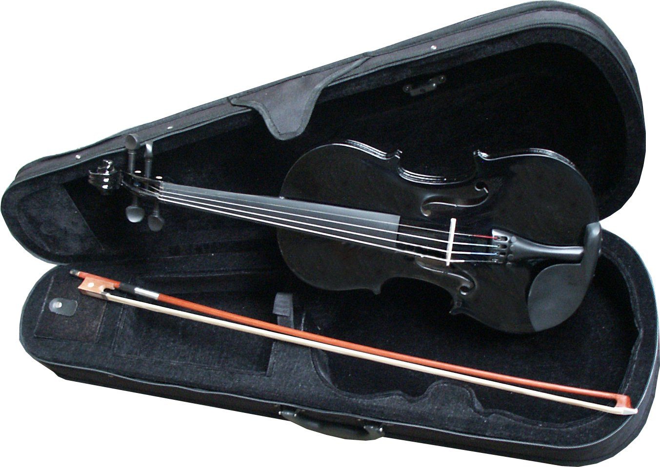 MSA Violine 4/4 Geige - Geigenset Bogen, Koffer, Kolophnium, Feinstimmer, aus Ahornholz
