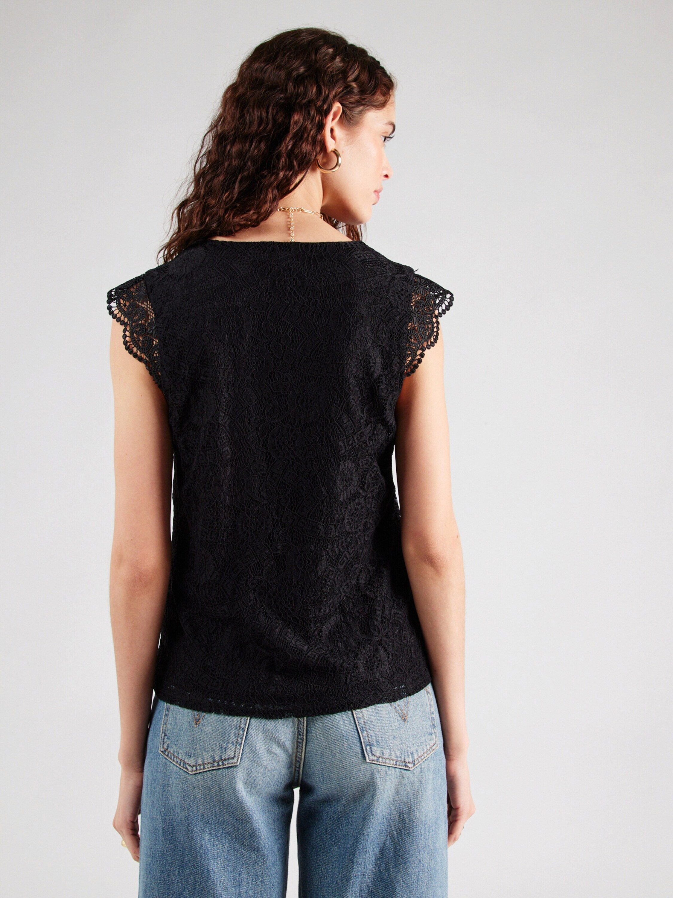 pieces Kurzarmbluse PCOlline (1-tlg) Spitze günstig online kaufen