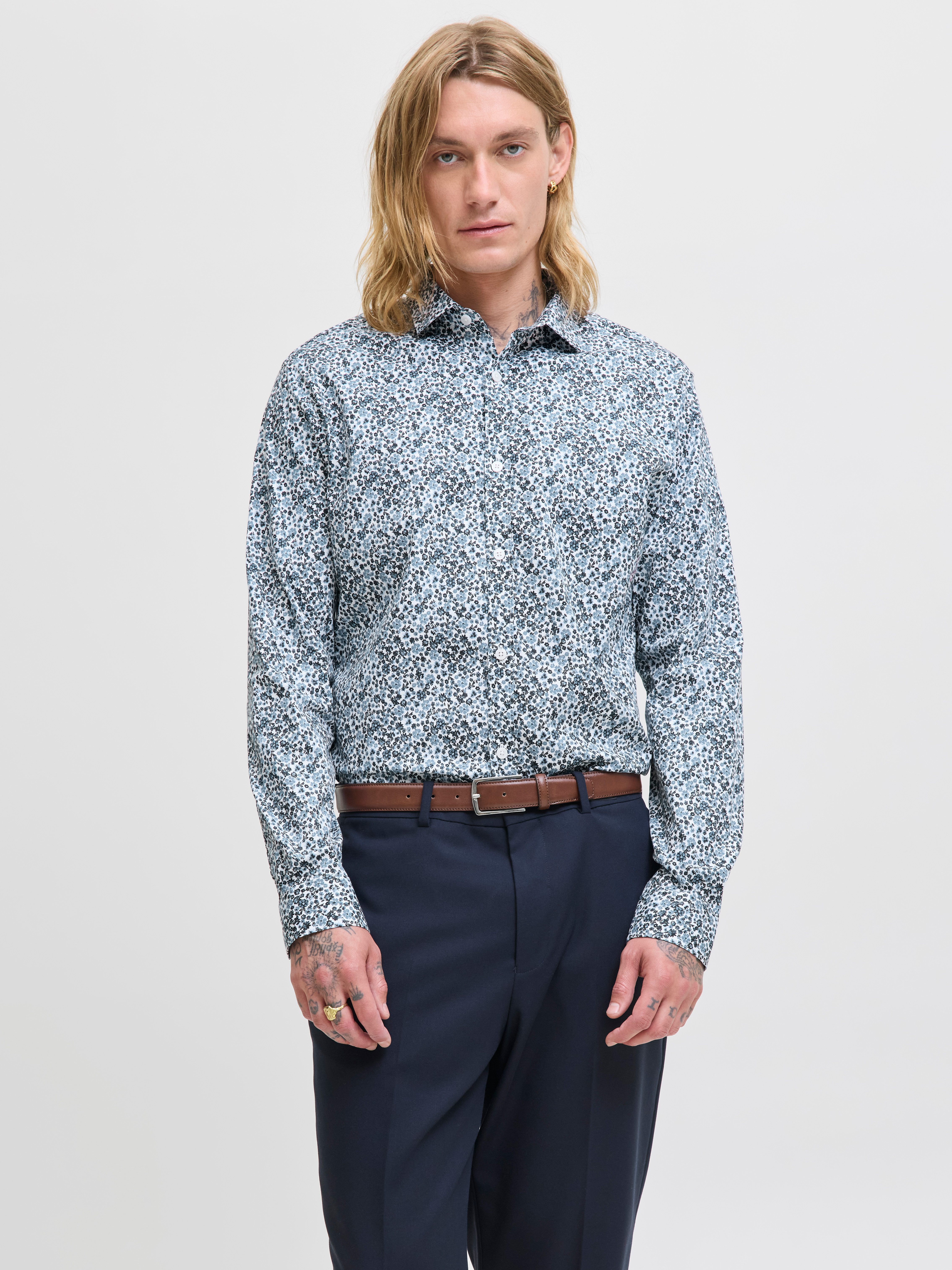 Jack & Jones Langarmhemd JPRBLABLACKPOOL STRETCH AOP LS SHIRT SN günstig online kaufen