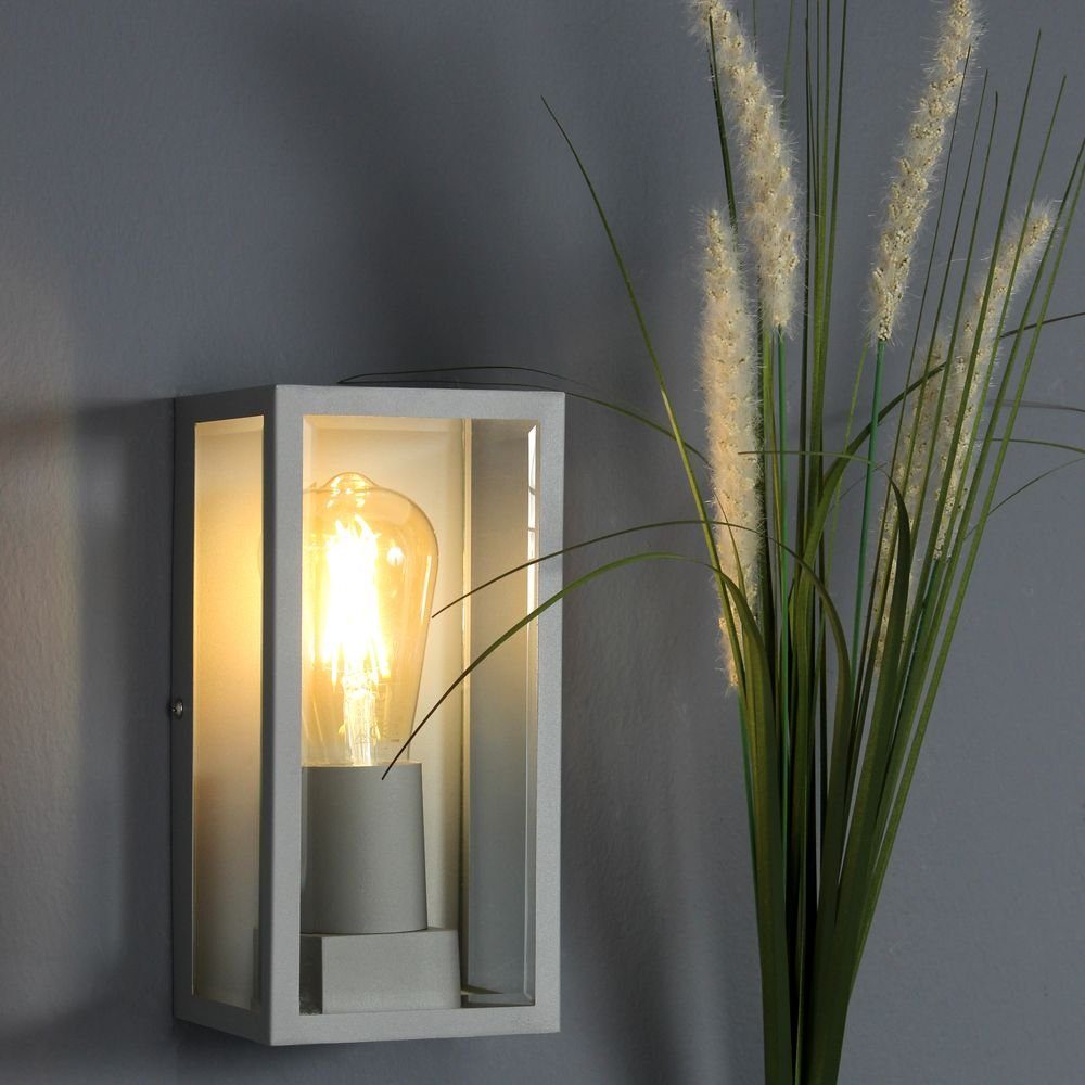 click-licht Deckenleuchte Wandleuchte Mondrian in Silber E27 IP44, keine Angabe, Leuchtmittel enthalten: Nein, warmweiss, Aussenlampe, Aussenwandleuchte, Outdoor-Leuchte