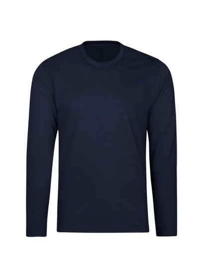 Trigema T-Shirt TRIGEMA Langarmshirt aus 100% Baumwolle