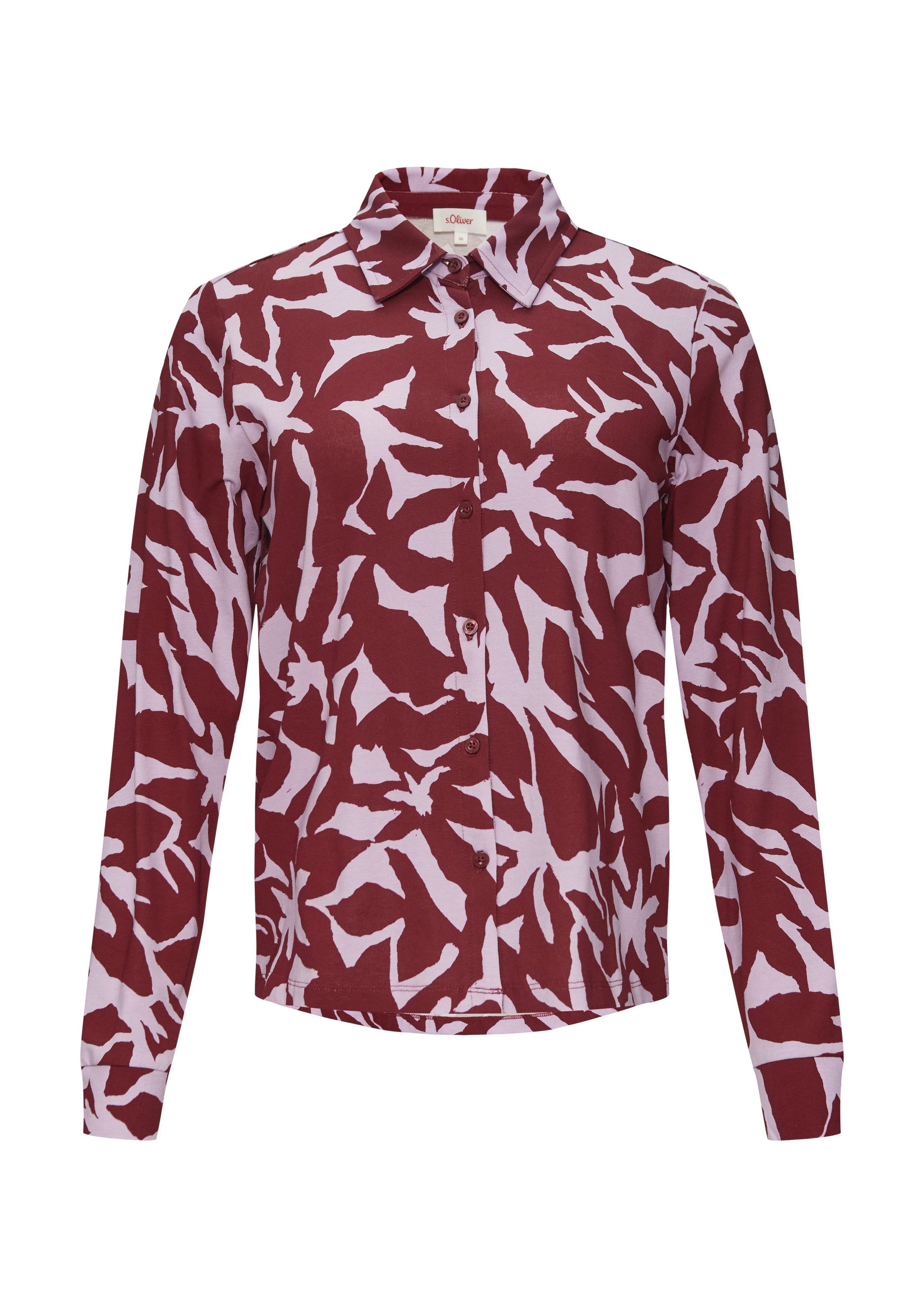 s.Oliver Langarmbluse T-Shirt Hemdbluse aus Jersey günstig online kaufen