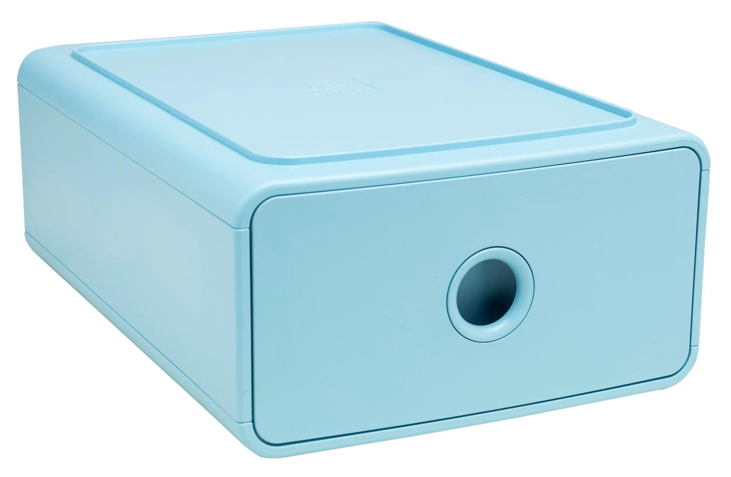 EXACOMPTA Aufbewahrungsbox 3x Ablagemodul Tiny Box, 1 Schublade, Skandi - Frostblau - 315433D, Boxen stappelbar