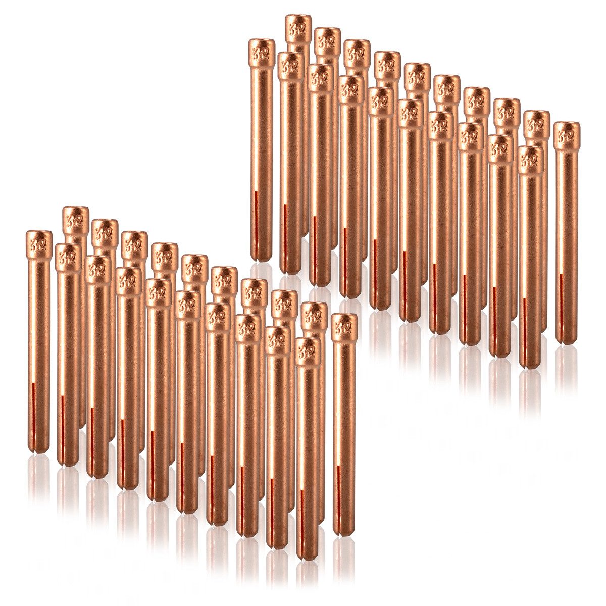 STAHLWERK Elektrowerkzeug-Set 40er Set Spannhülsen 3,2 mm WP SR Binzel 17 18 26