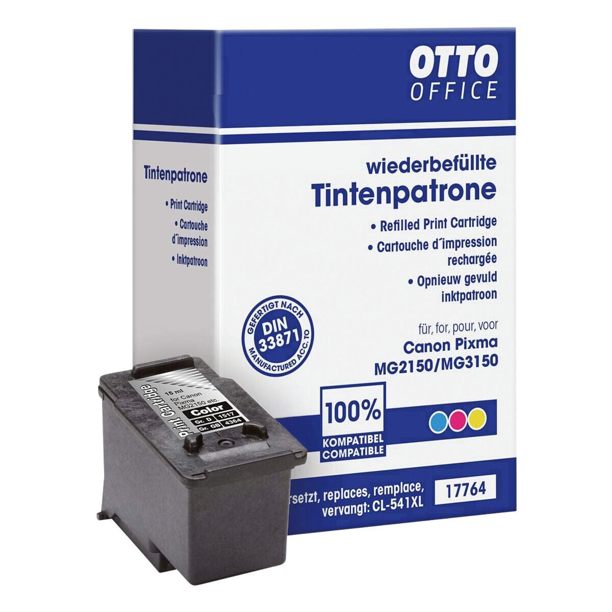Otto Office Tintenpatrone (Set, 1-tlg., ersetzt Canon »CL-541XL«, cyan, magenta, gelb)