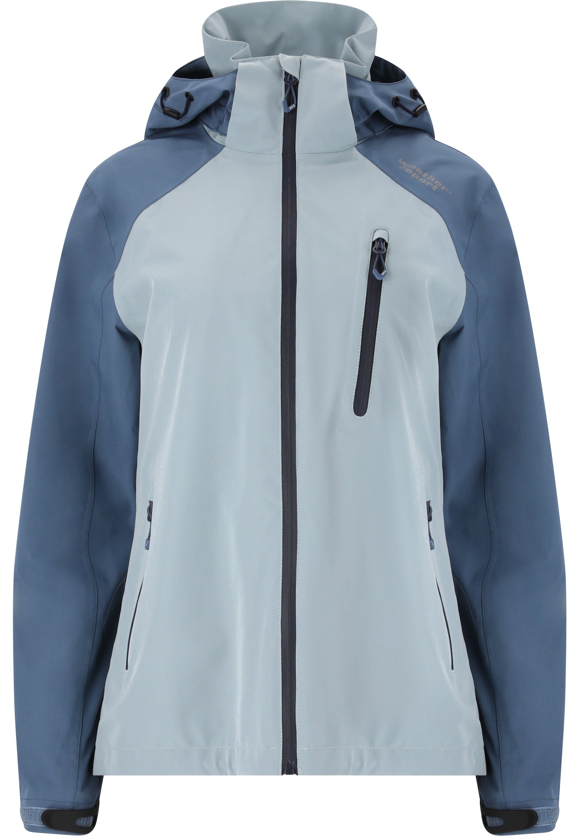 CAMELIA Beschichtung W-PRO15000 REPORT frostblau wasserdichter Outdoorjacke mit WEATHER