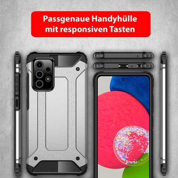 FITSU Handyhülle Outdoor Hülle für Samsung Galaxy A52s 5G Schwarz, Robuste Handyhülle Outdoor Case stabile Schutzhülle mit Eckenschutz